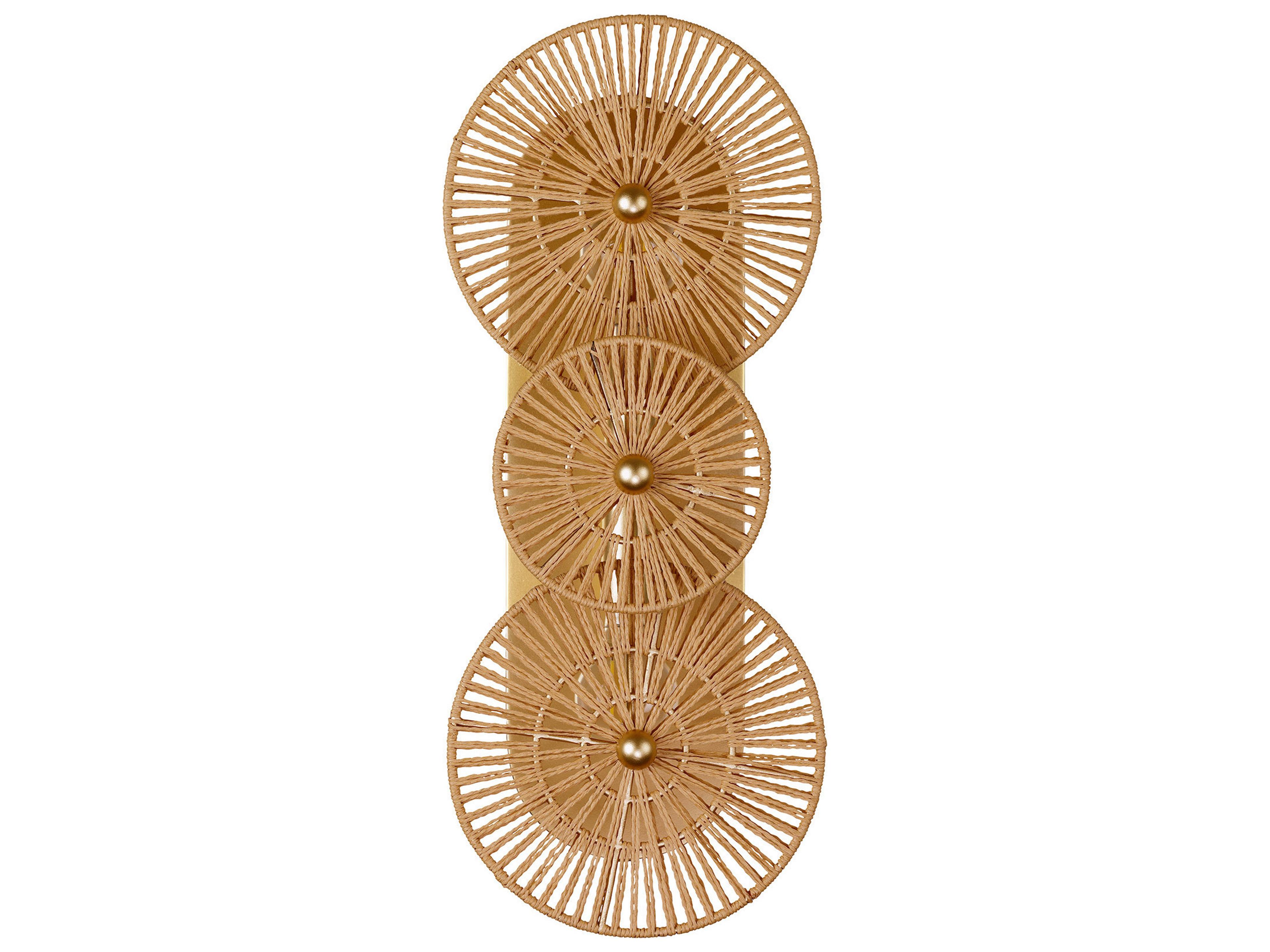 Savoy House Abbott 2-Light Distressed Gold Wall Sconce