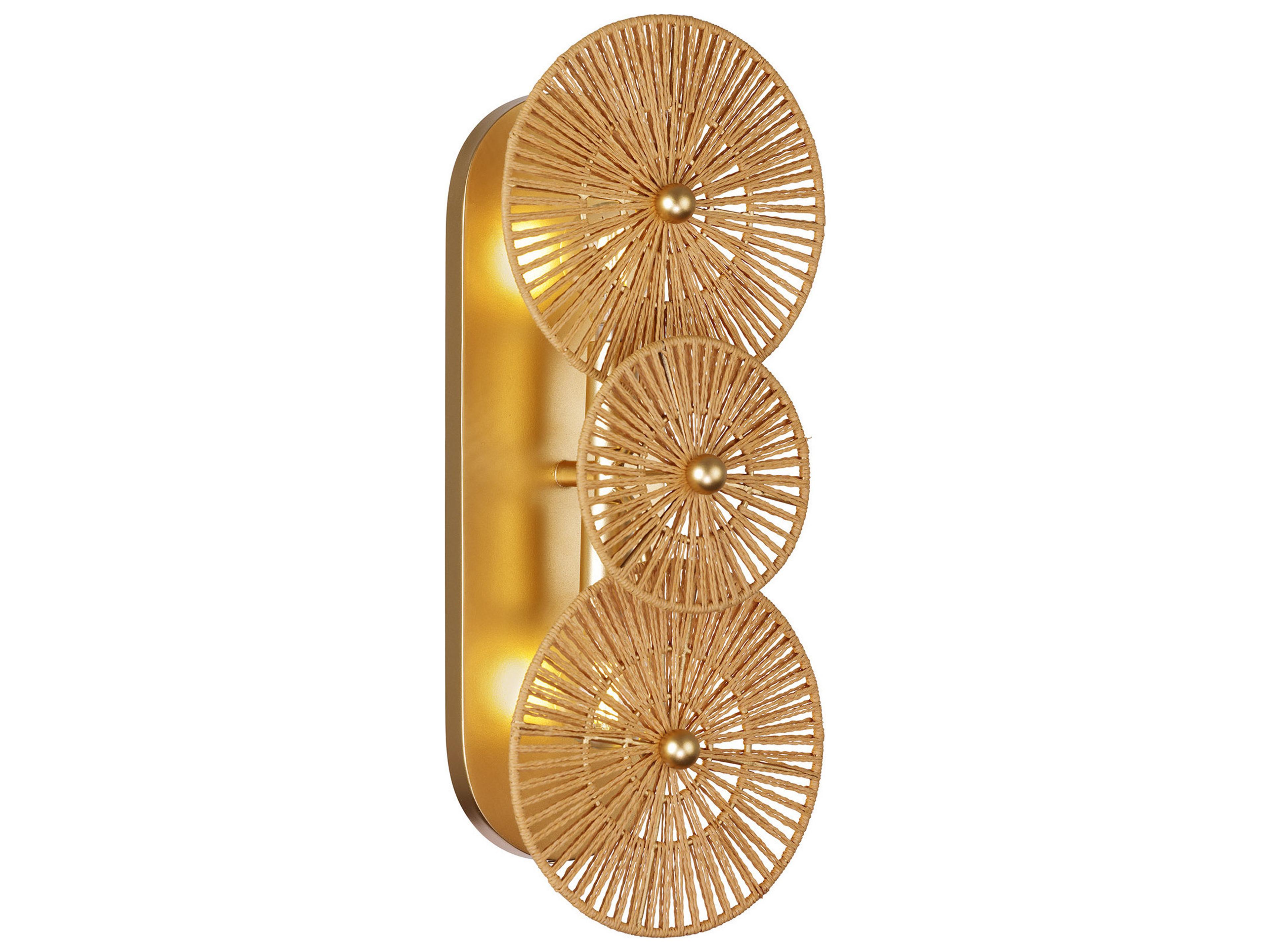 Savoy House Abbott 2-Light Distressed Gold Wall Sconce