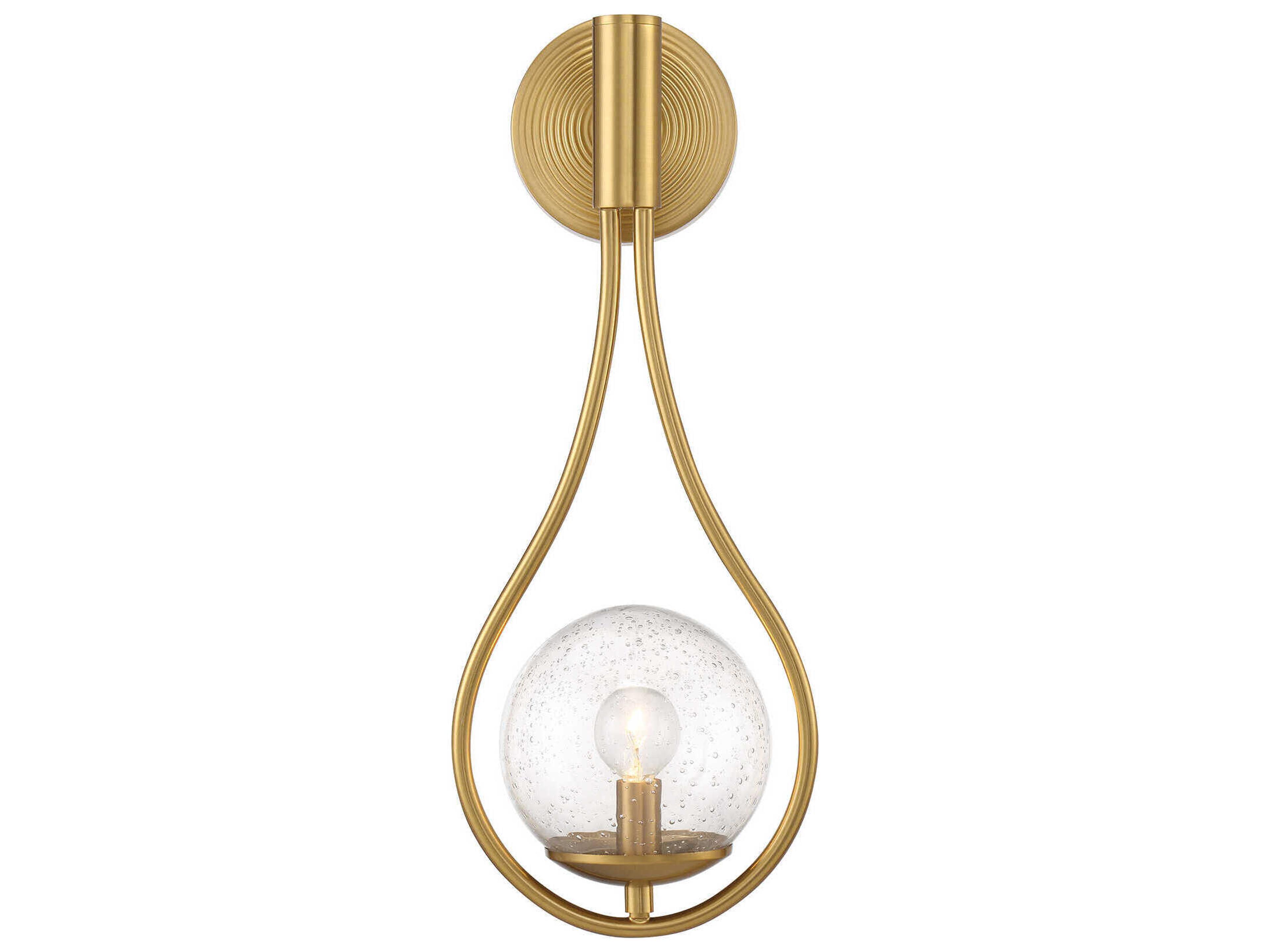 Savoy House Encino 1-Light Warm Brass Wall Sconce