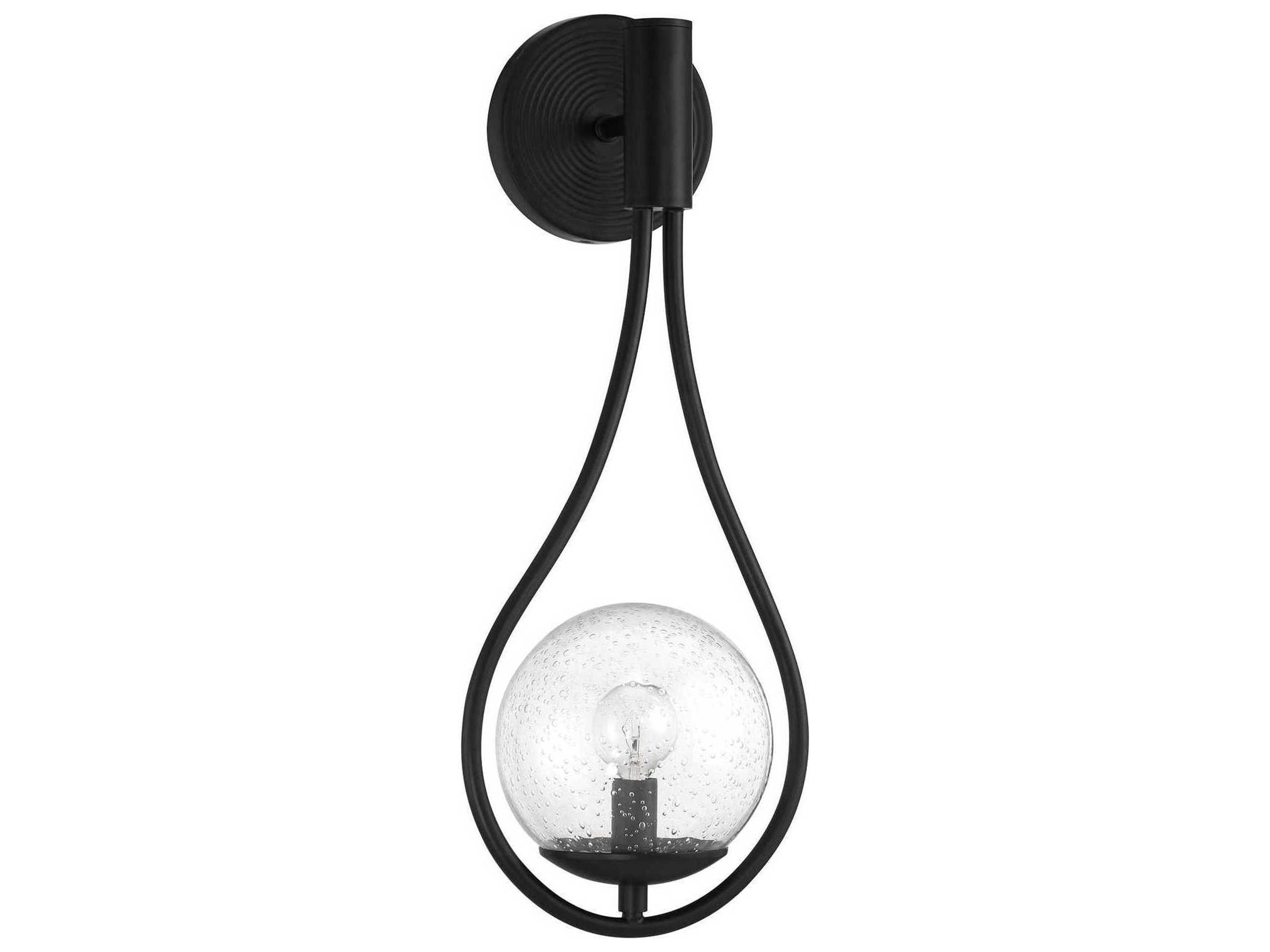 Savoy House Encino 1-Light Matte Black Wall Sconce
