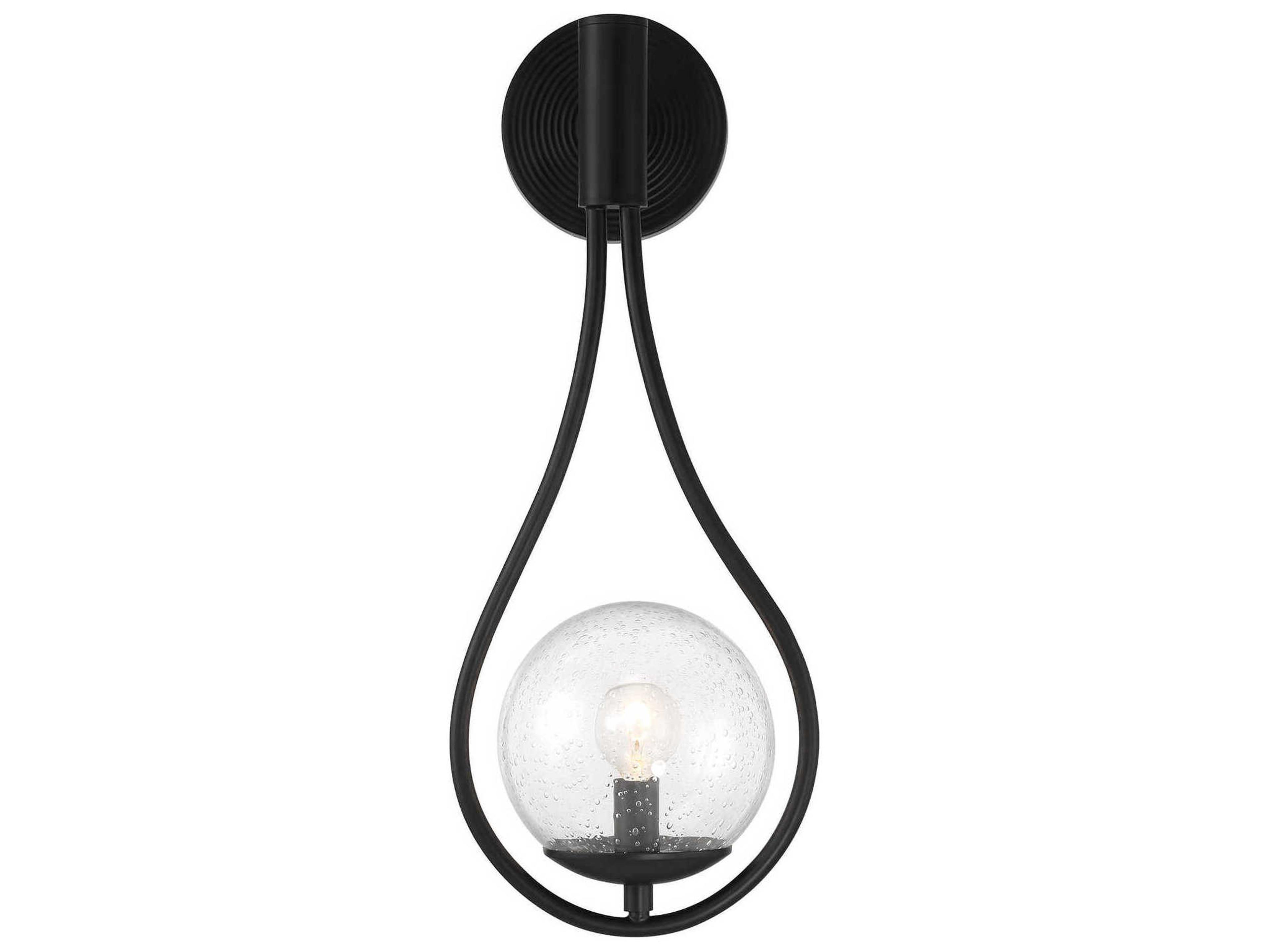 Savoy House Encino 1-Light Matte Black Wall Sconce
