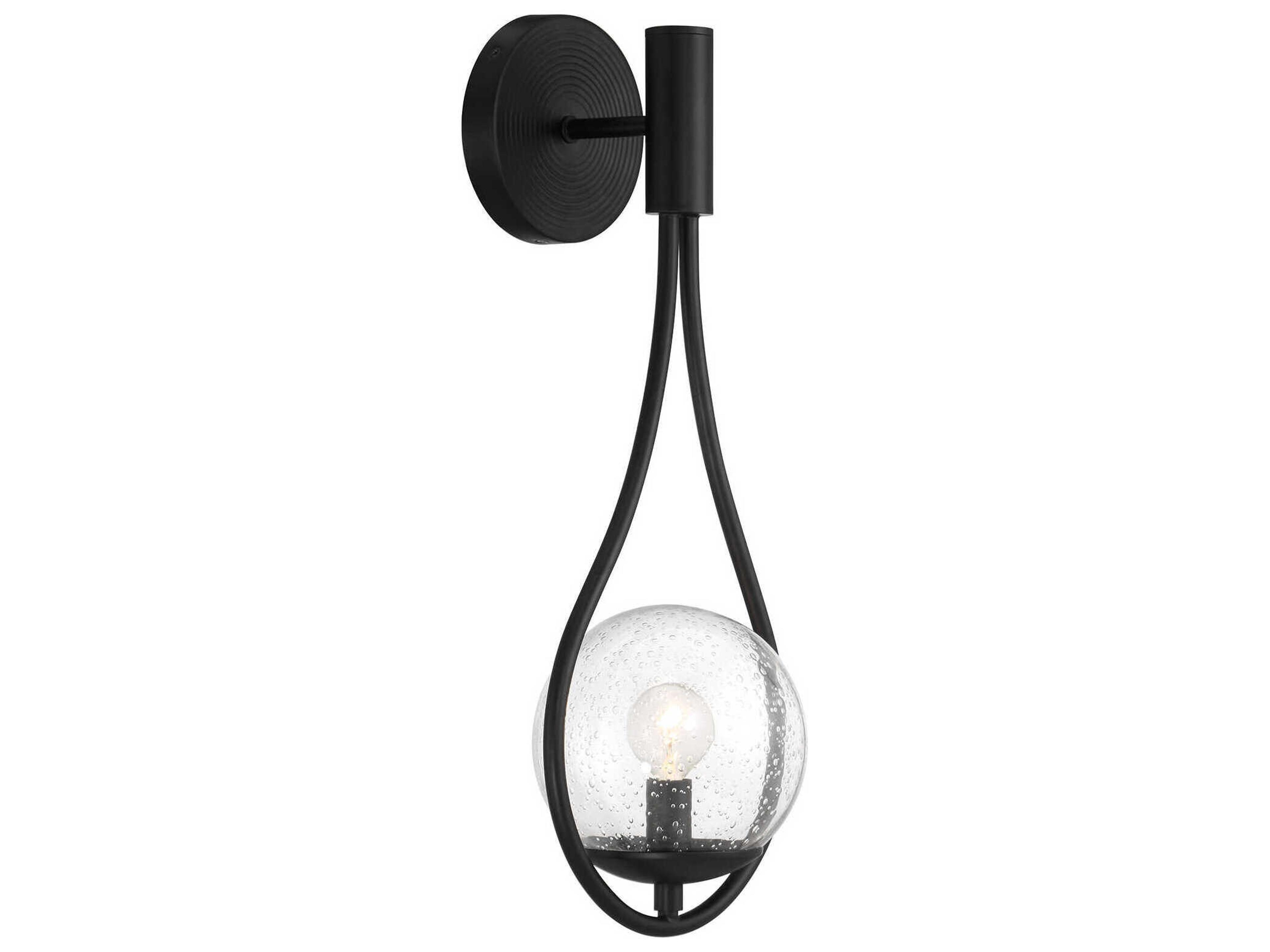 Savoy House Encino 1-Light Matte Black Wall Sconce
