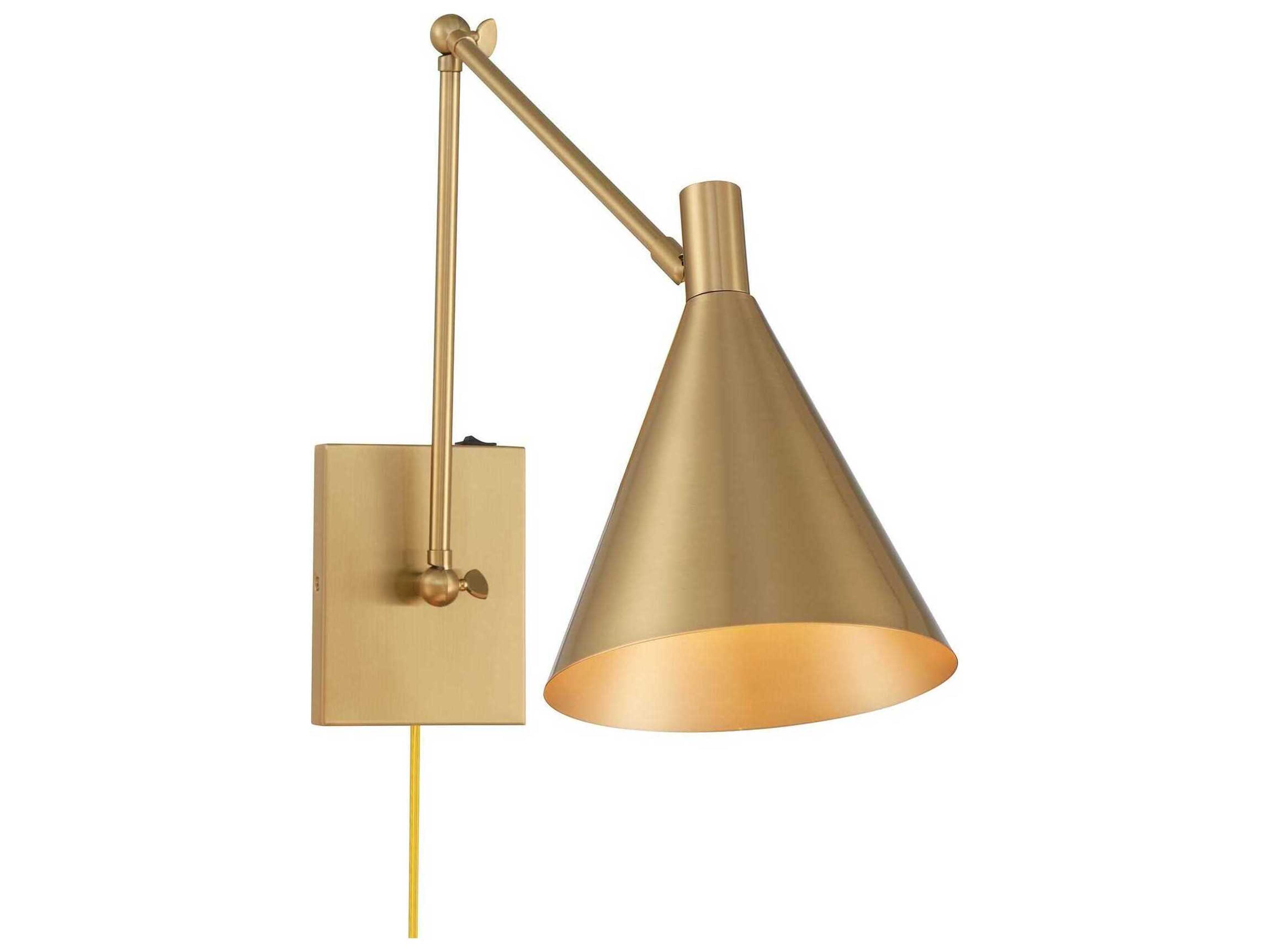 Pharos 1-Light Noble Brass Swing Wall Sconce