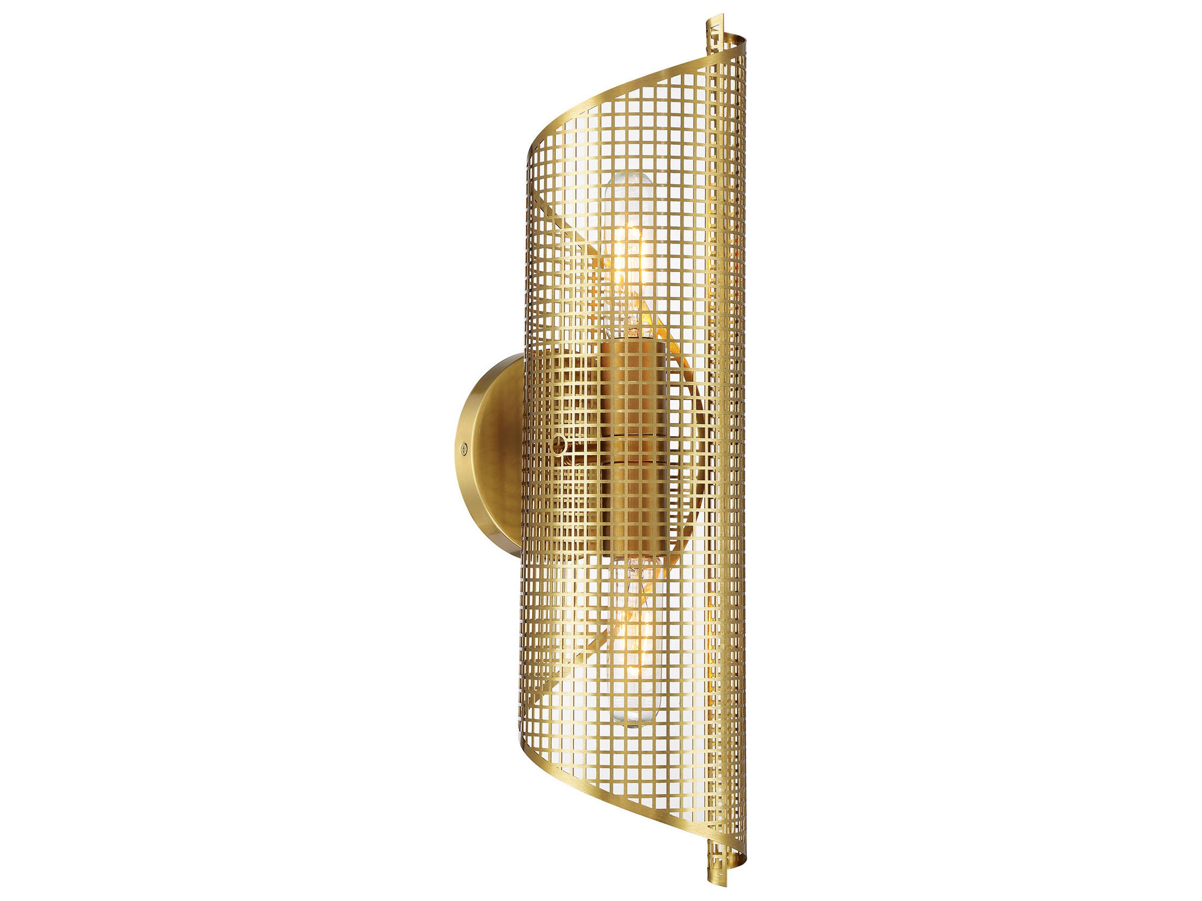Hillbourne 2-Light Warm Brass Wall Sconce