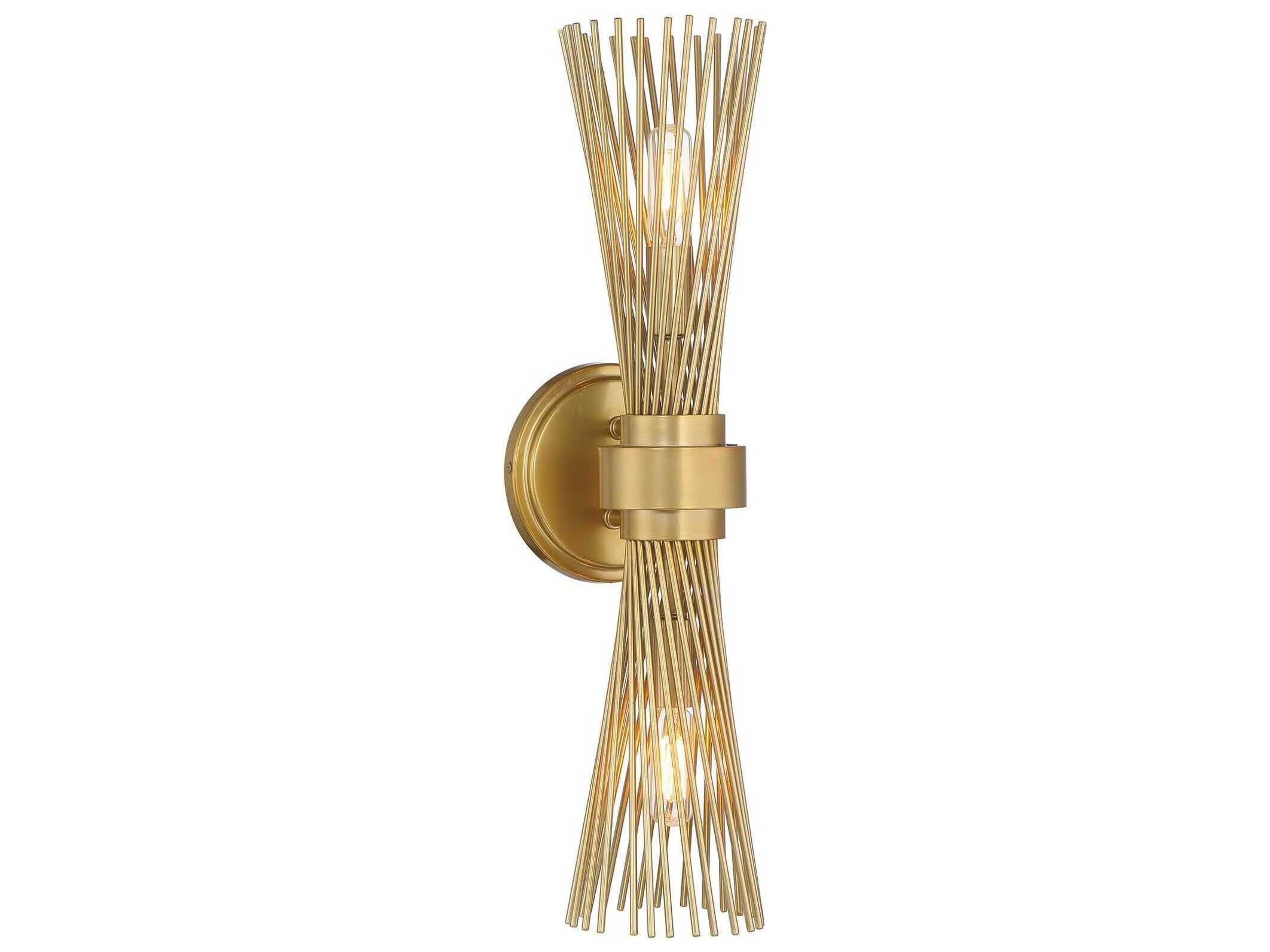 2-Light Longfellow Wall Sconce in Burnished Brass