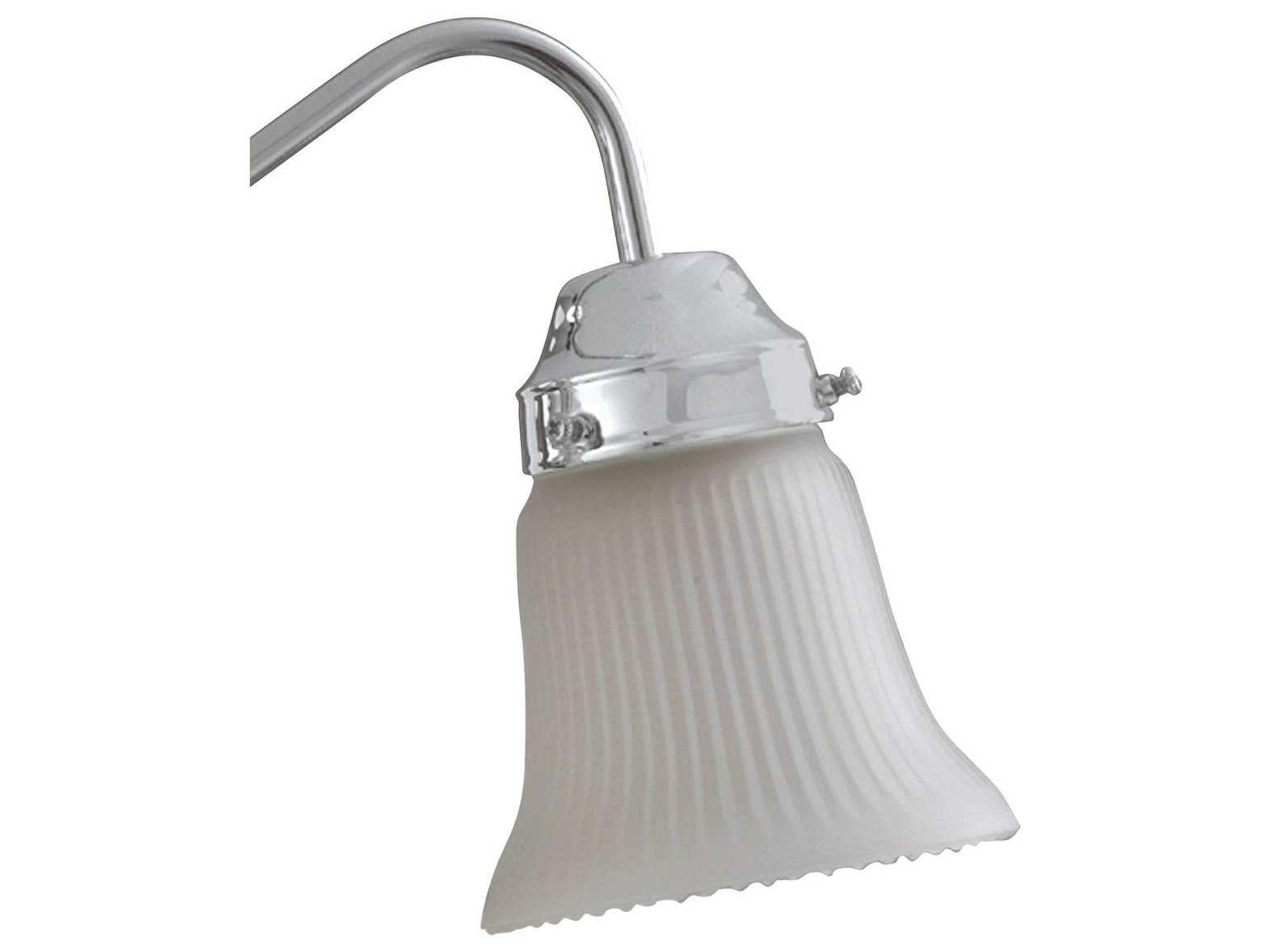 White Ribbed Frost Glass Shade