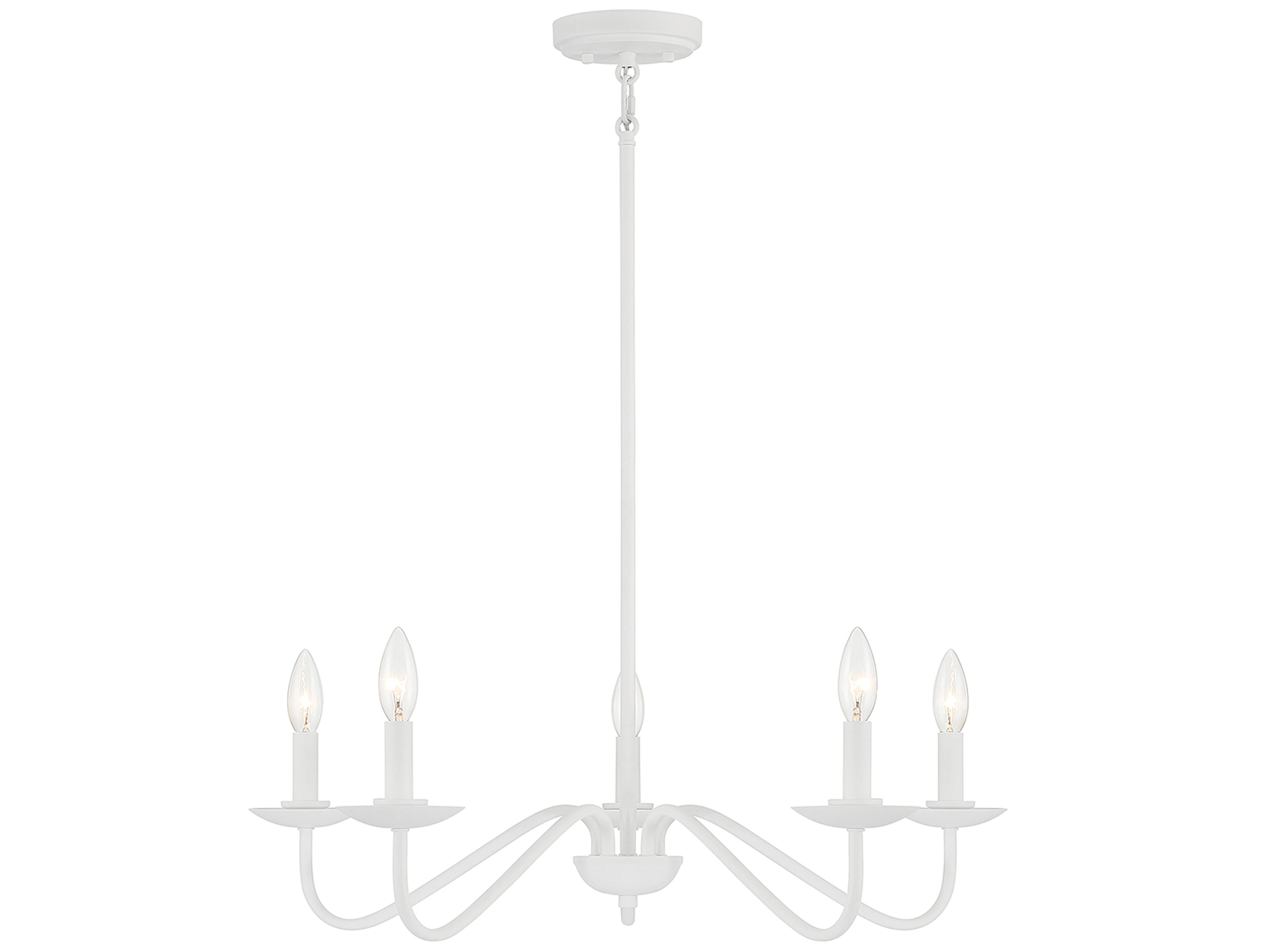 Meridian 5-Light Bisque White Chandelier