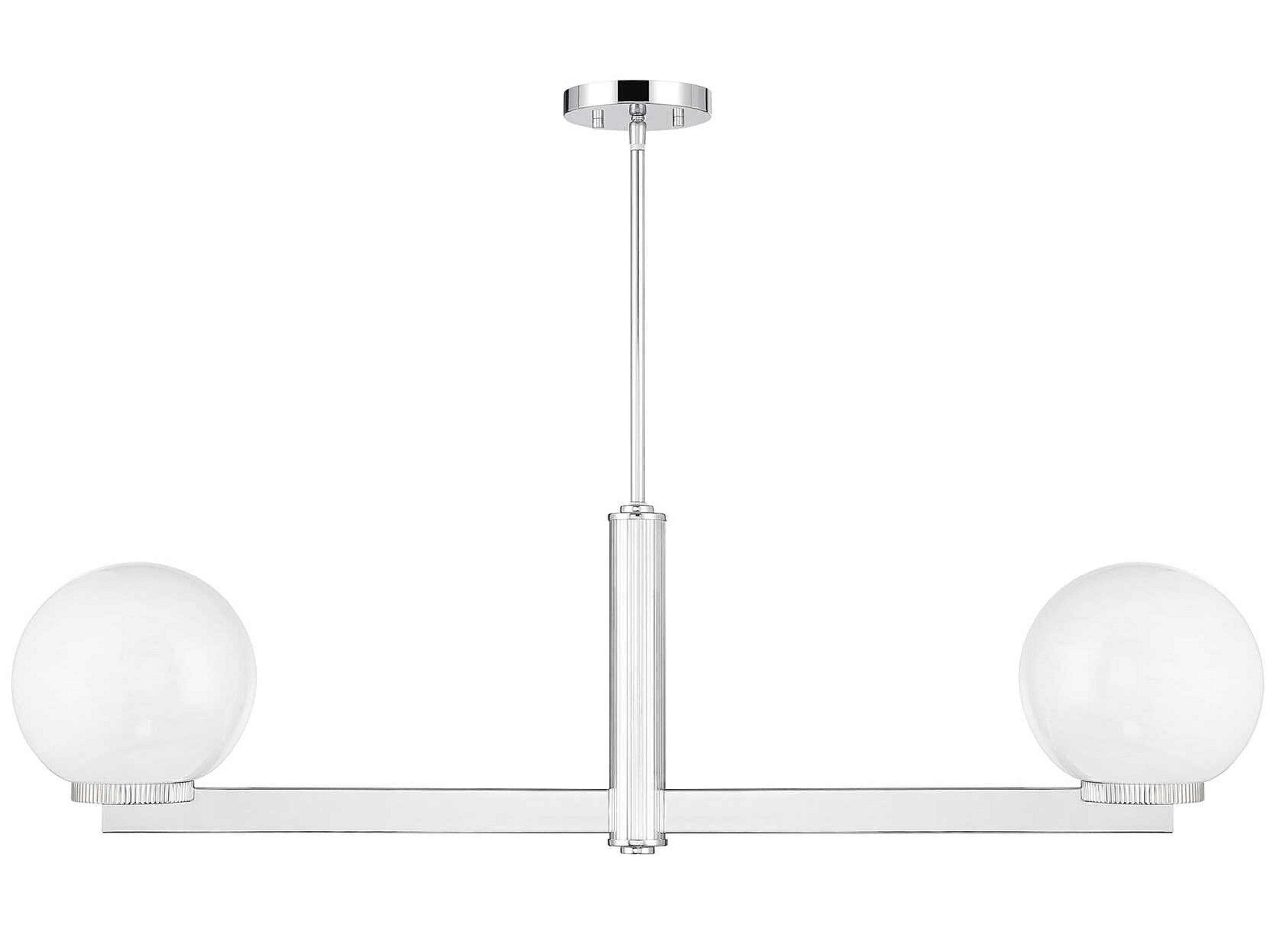 Savoy House Meridian 2-Light Chrome Globe Island Pendant