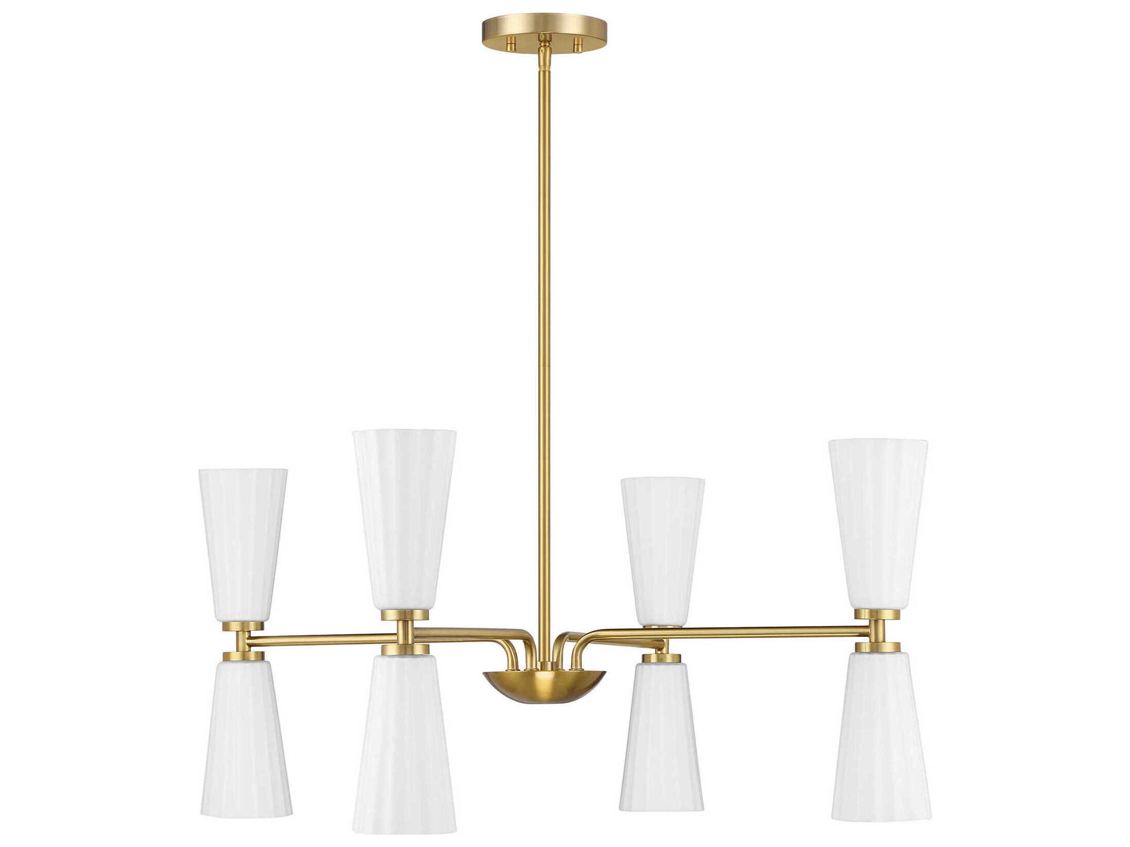 Savoy House Meridian 8-Light Natural Brass Chandelier