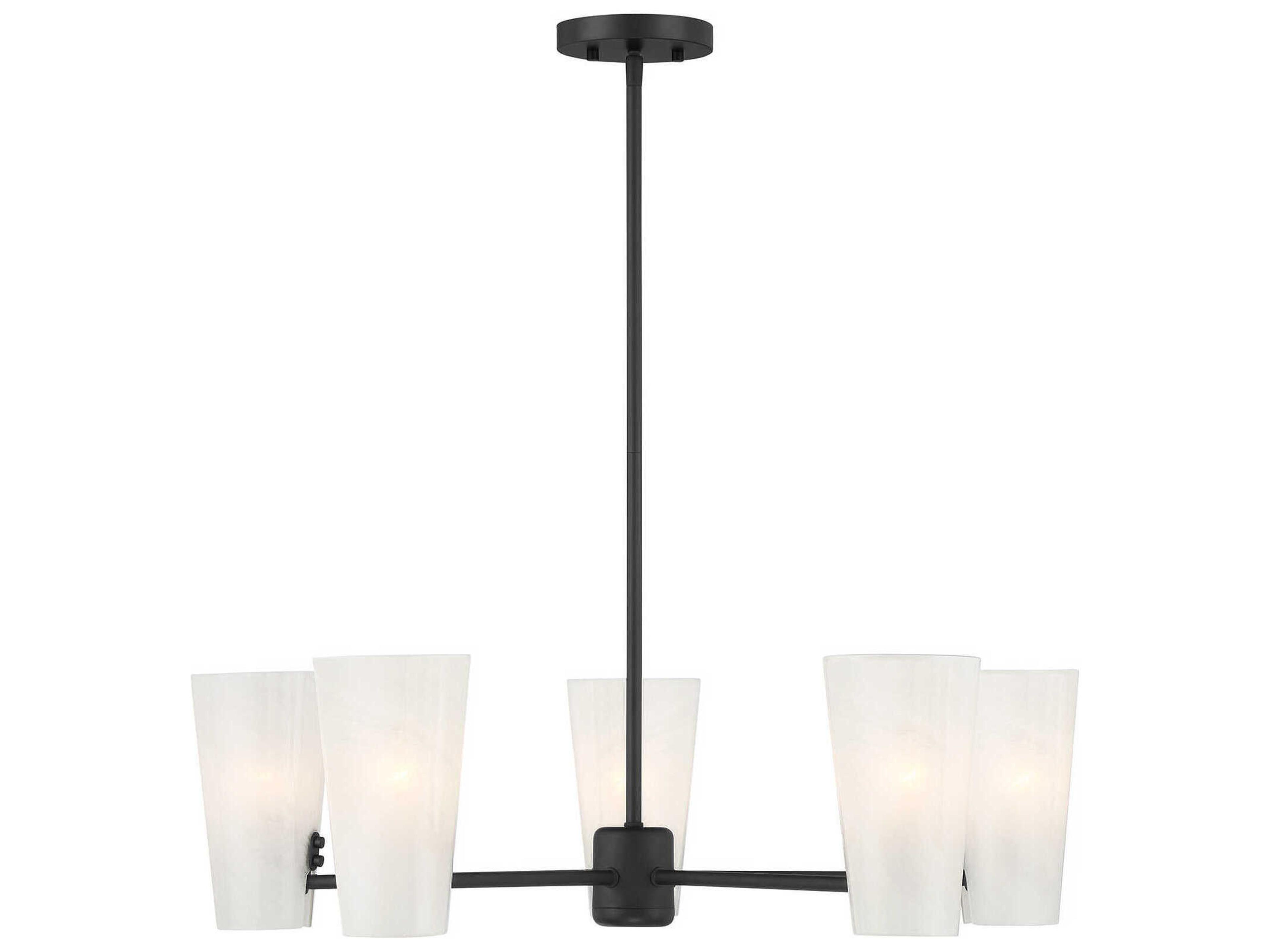Meridian 5-Light Matte Black Chandelier