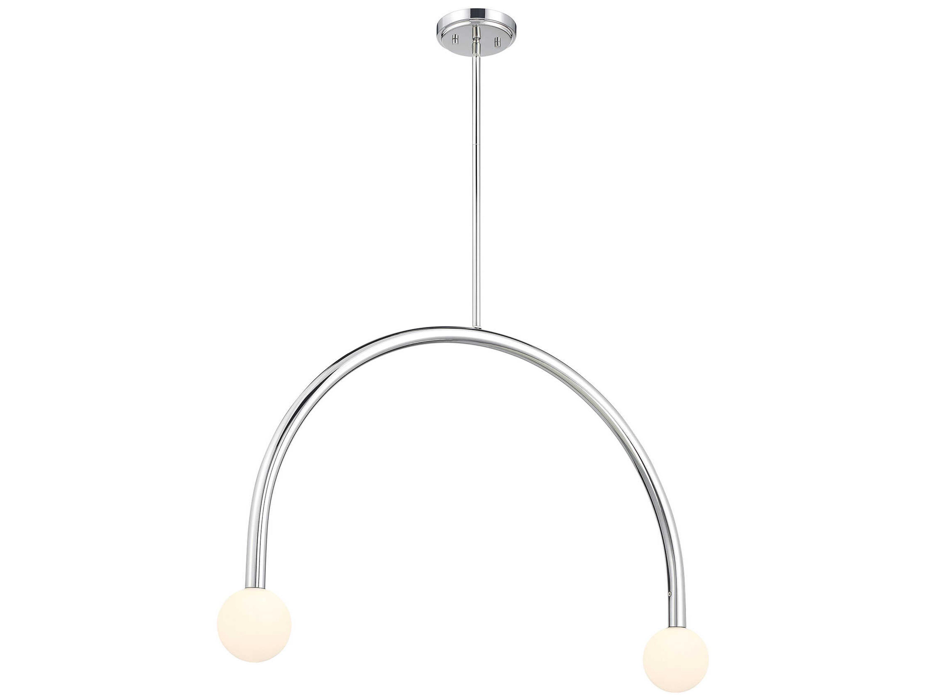 Meridian 2-Light Chrome Island Pendant