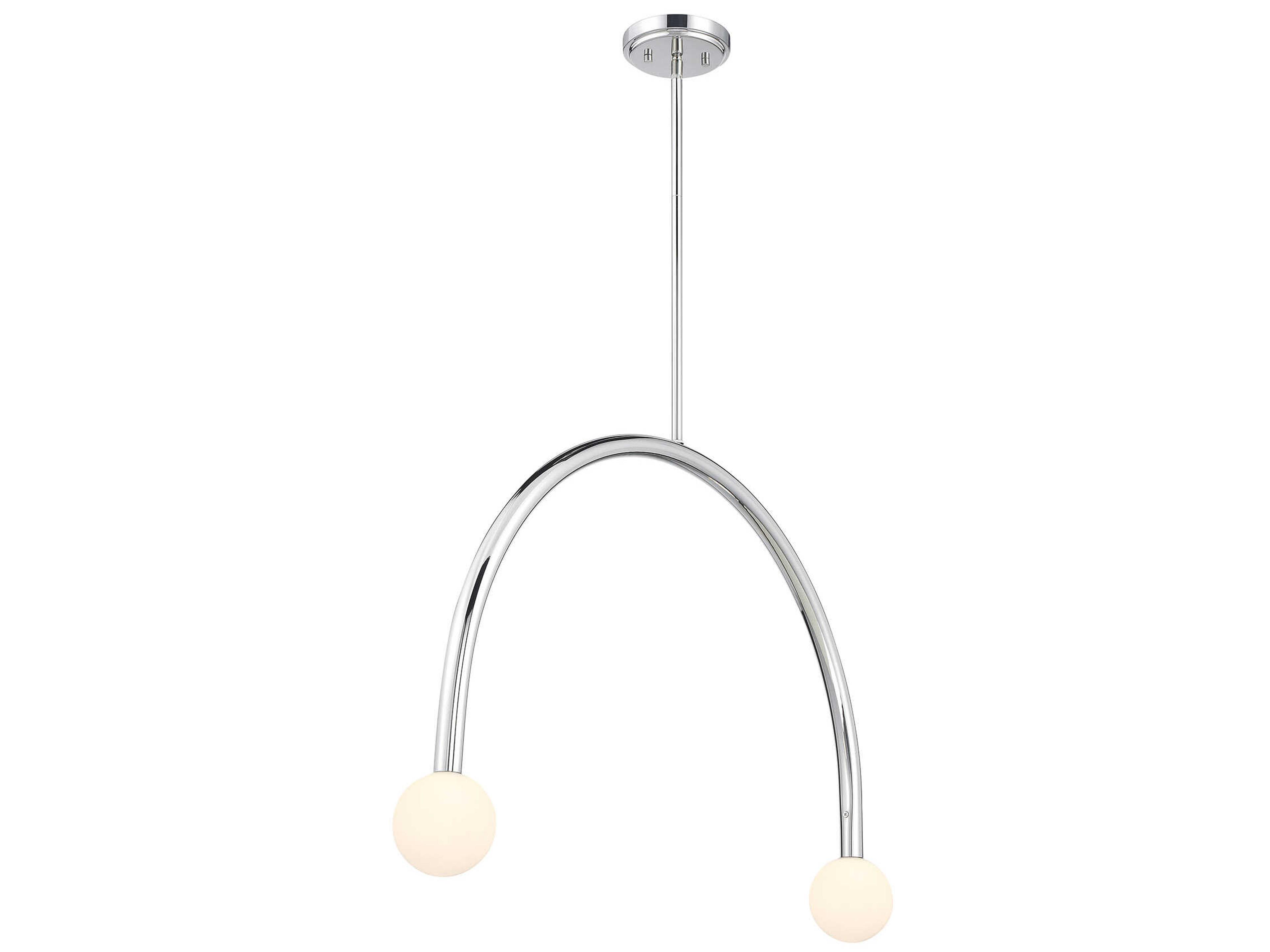 Savoy House Meridian 2-Light Chrome Island Pendant