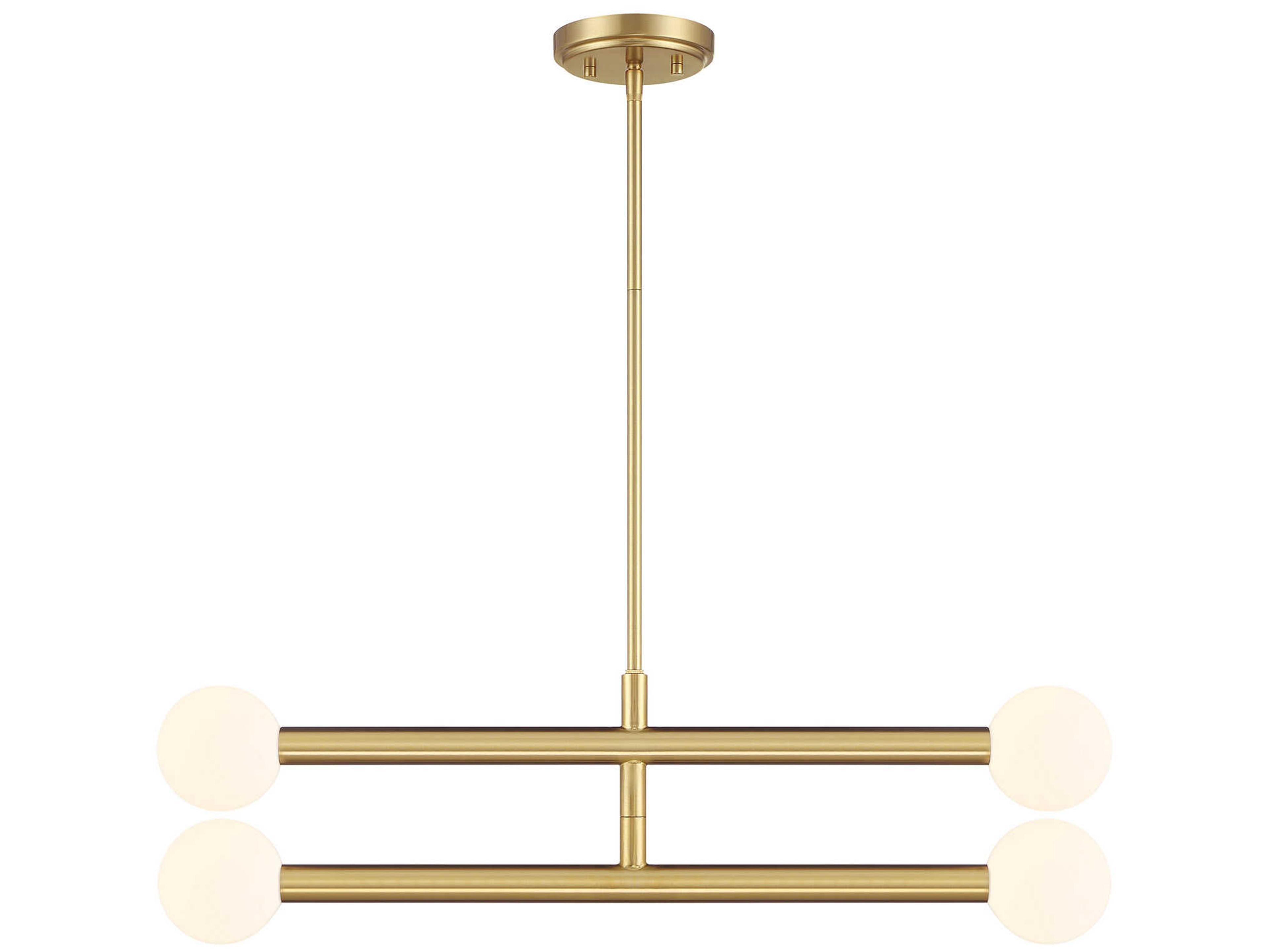 Savoy House Meridian 4-Light Natural Brass Globe Chandelier