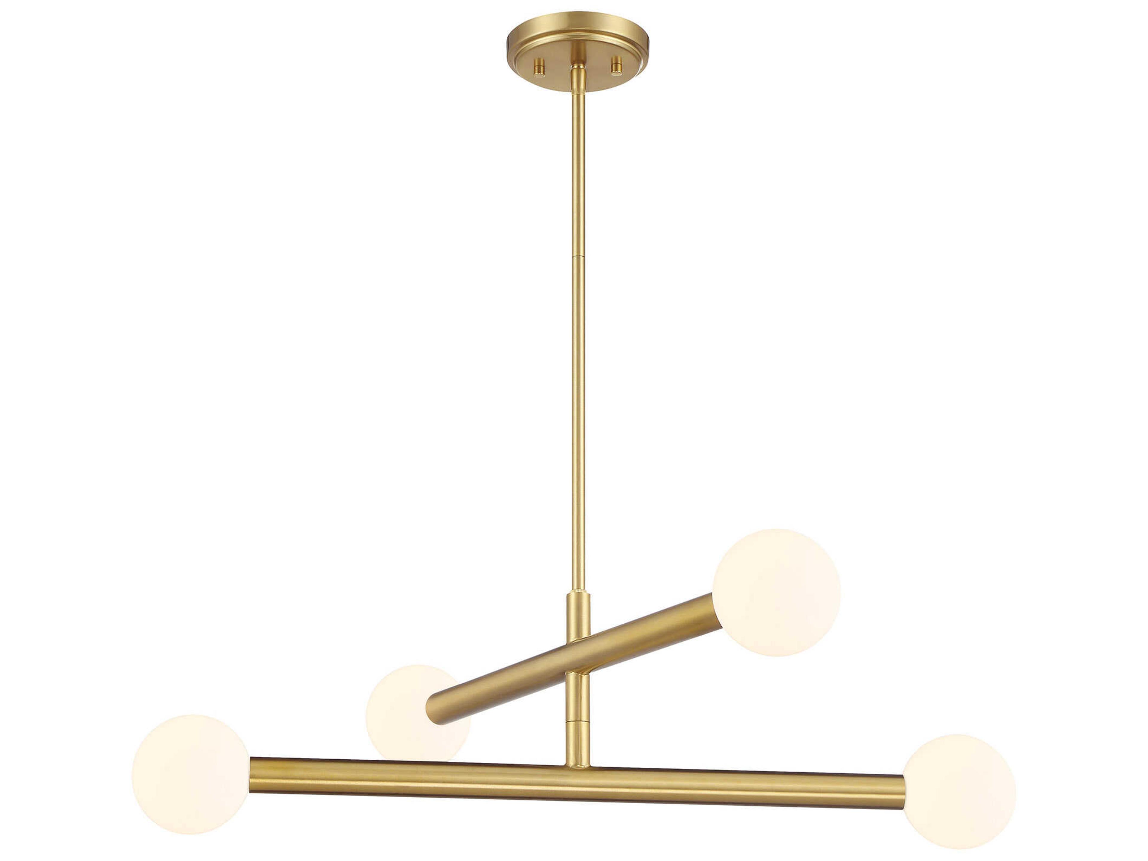 Savoy House Meridian 4-Light Natural Brass Globe Chandelier