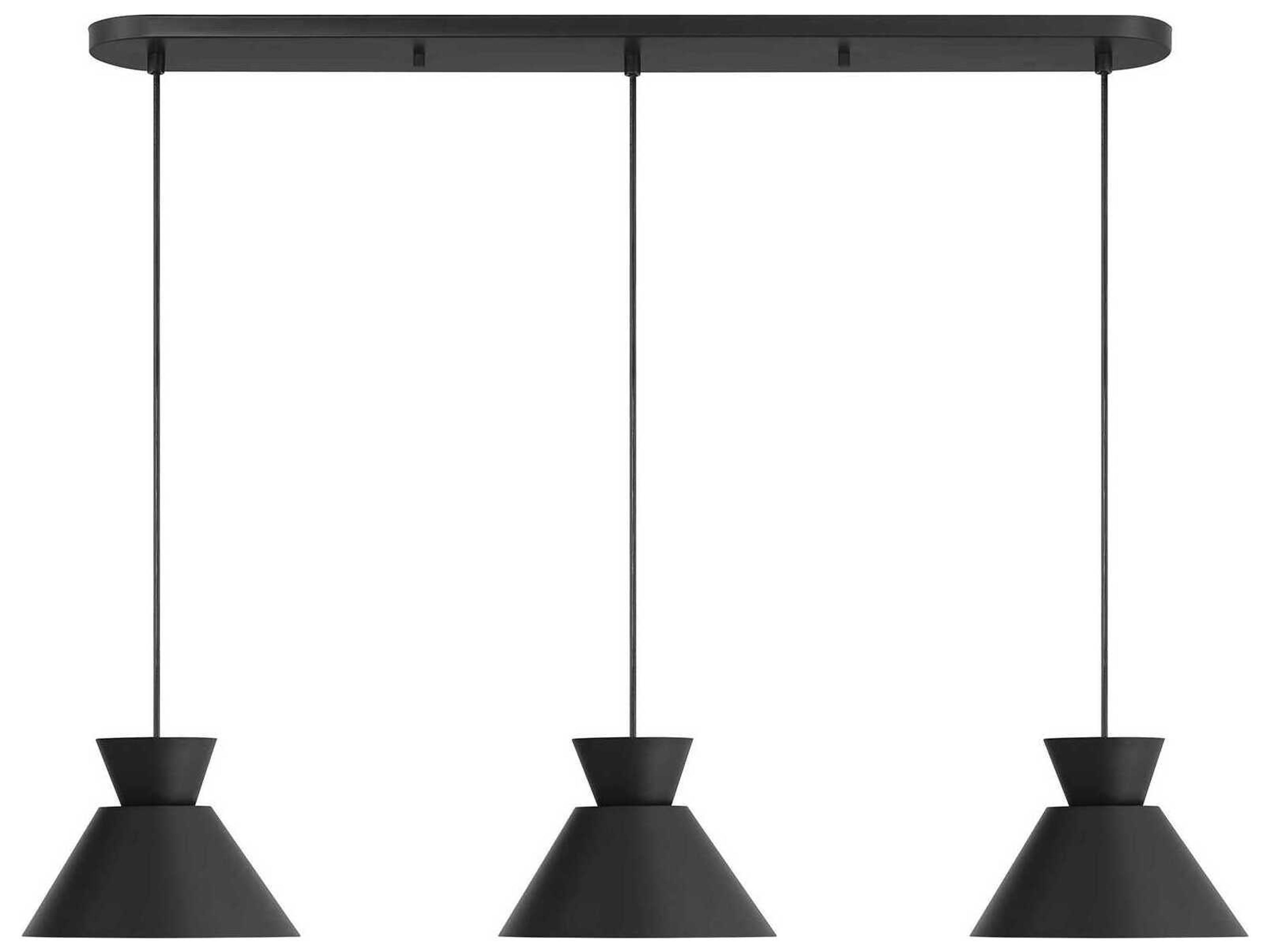 Savoy House Meridian 3-Light Matte Black Island Pendant