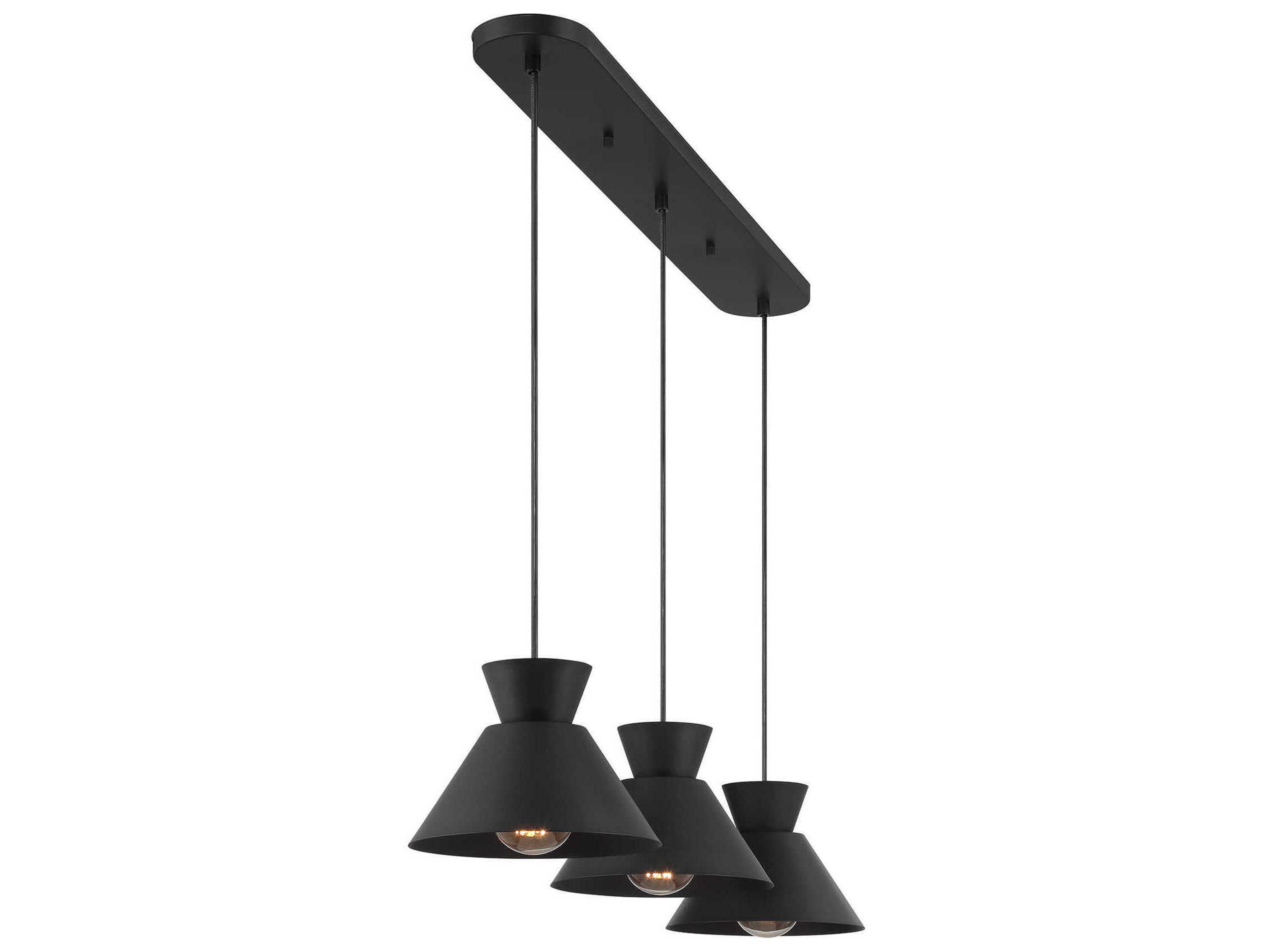 Savoy House Meridian 3-Light Matte Black Island Pendant