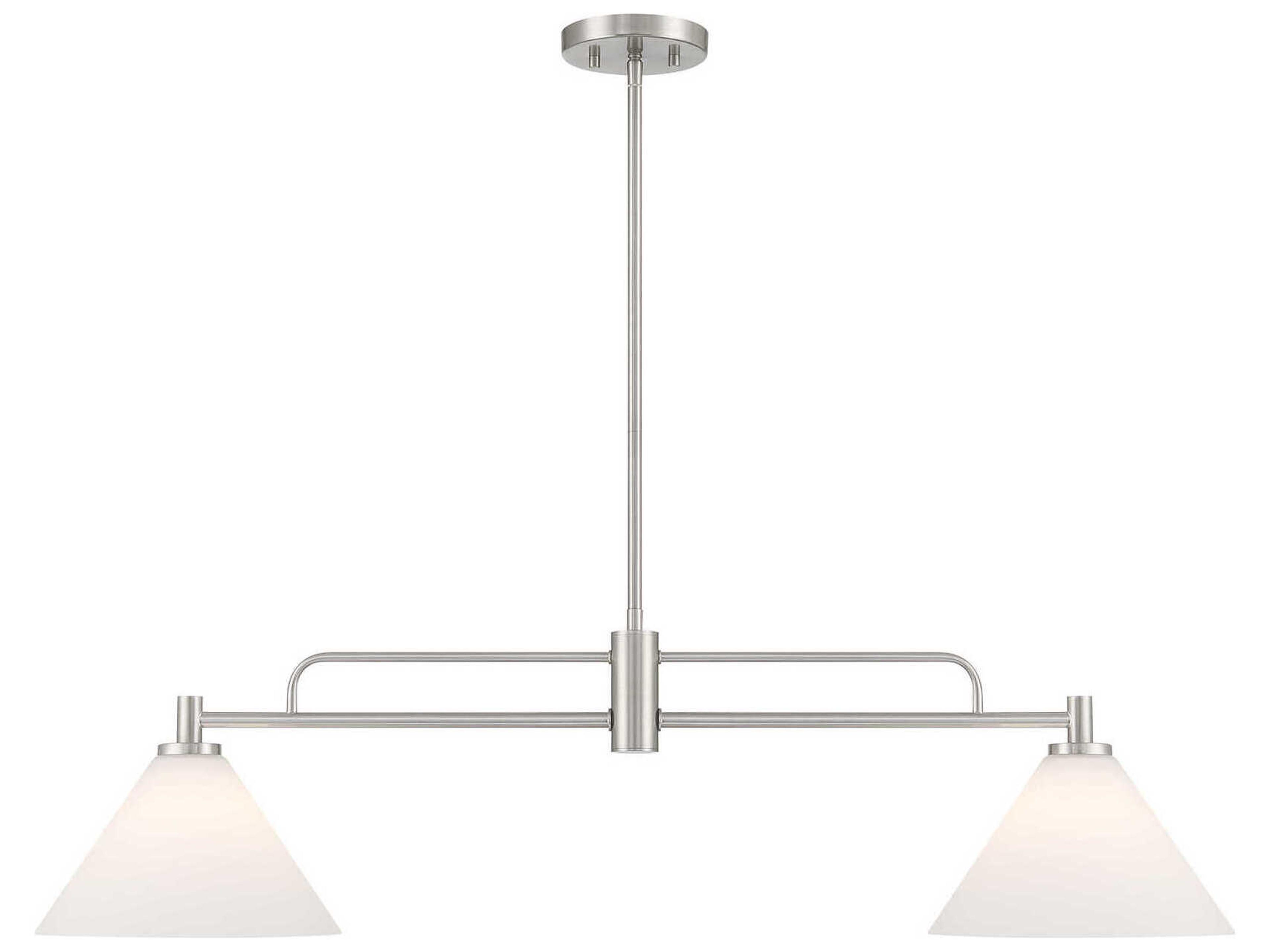 Savoy House Meridian 2-Light Brushed Nickel Island Pendant