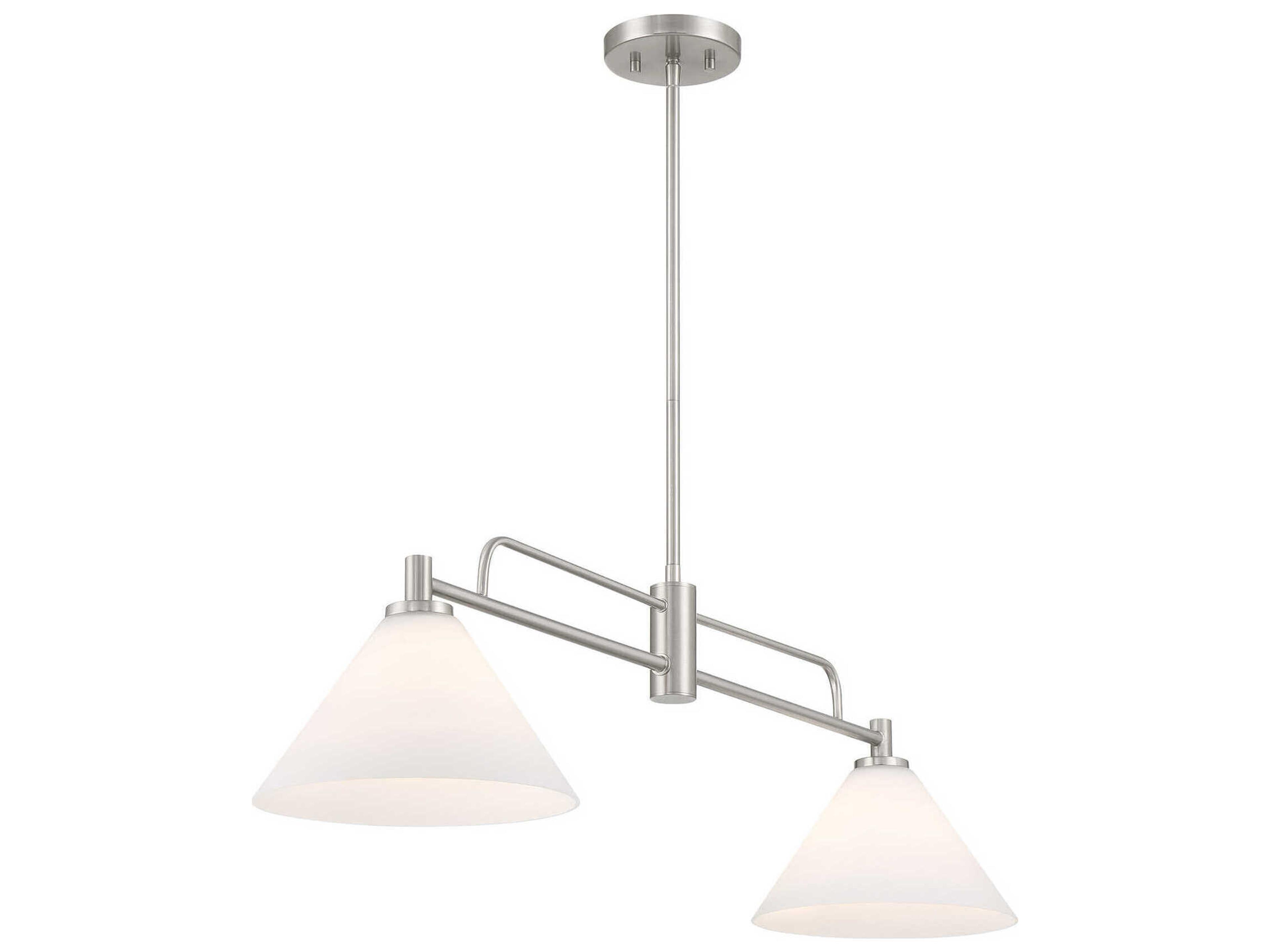 Savoy House Meridian 2-Light Brushed Nickel Island Pendant