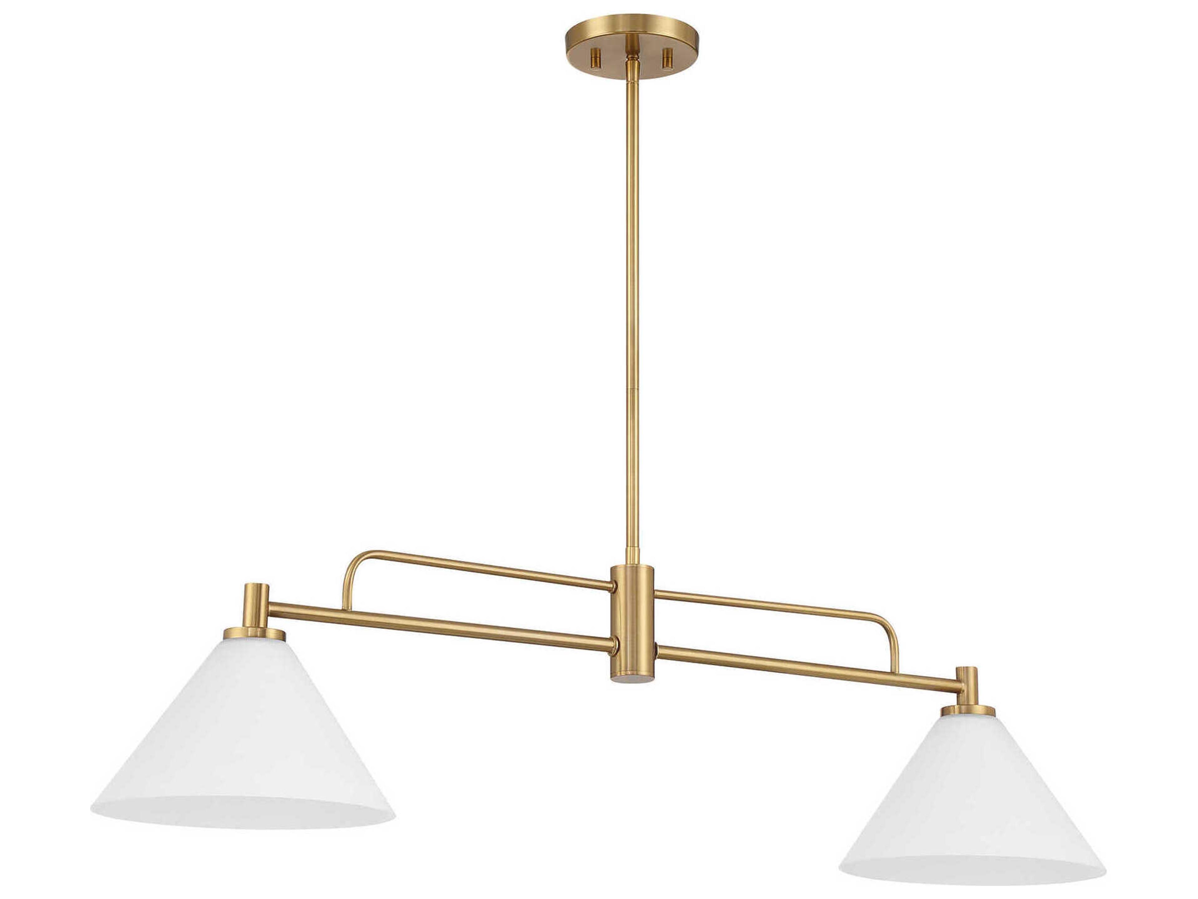 Savoy House Meridian 2-Light Natural Brass Island Pendant