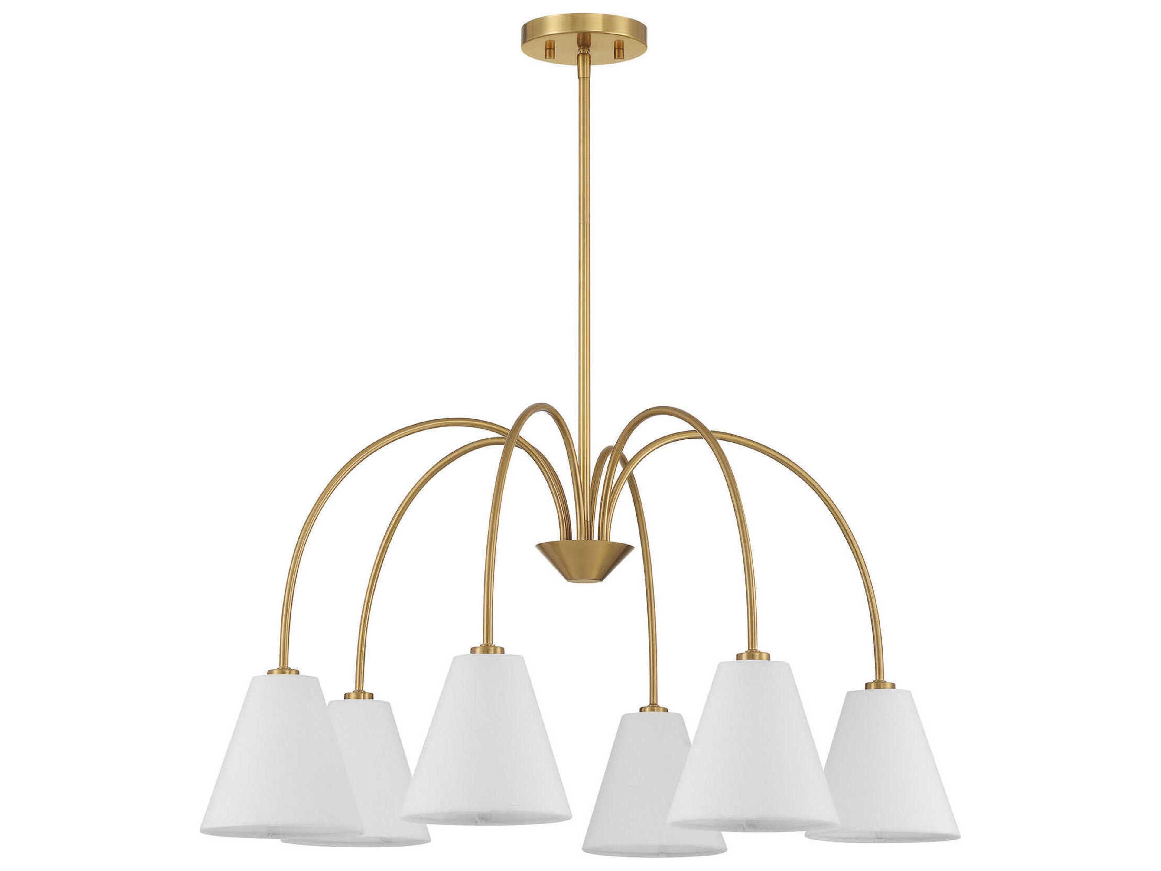 Savoy House Meridian 6-Light Natural Brass Empire Chandelier
