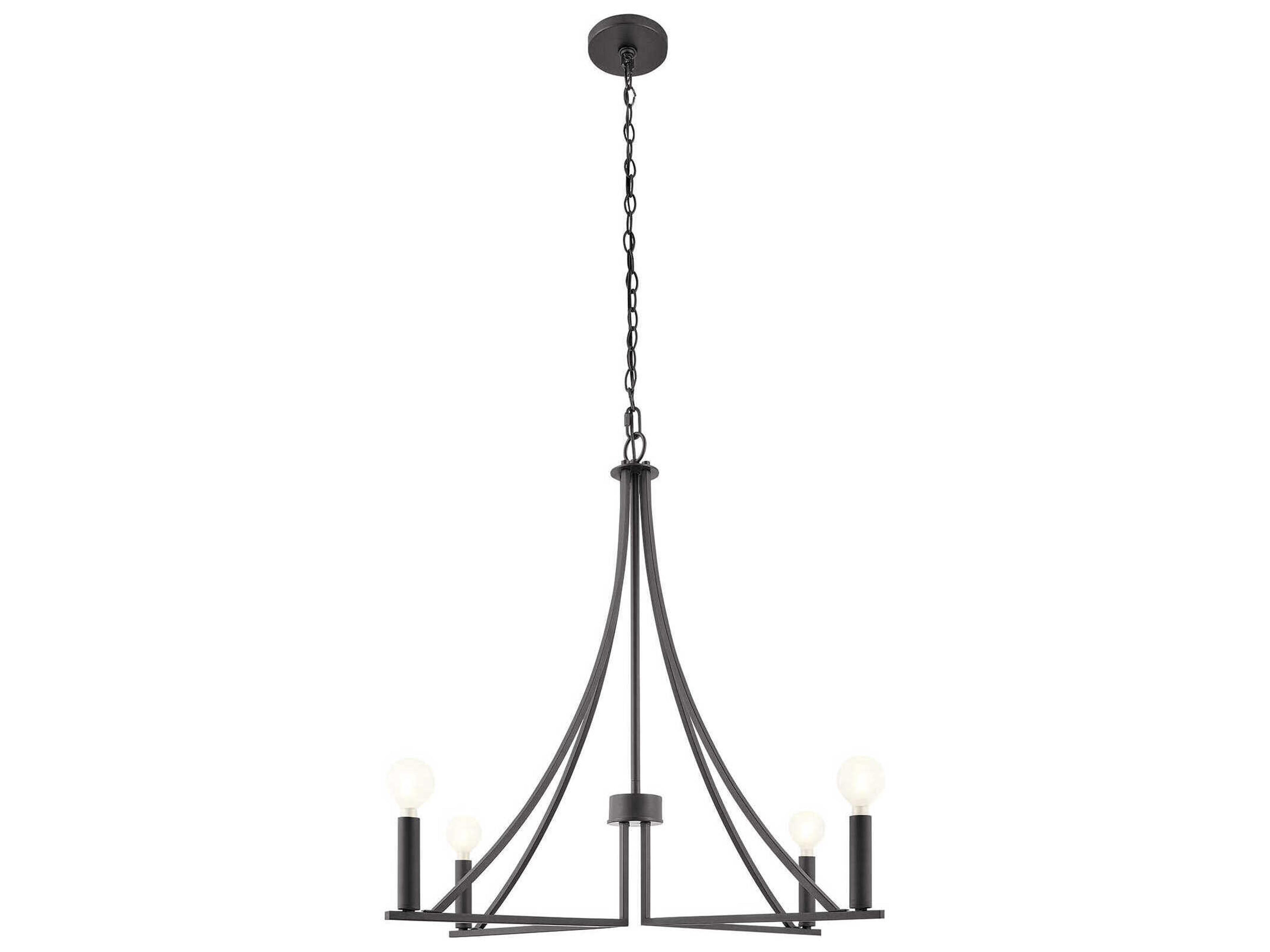 Savoy House Meridian 4-Light Matte Black Chandelier