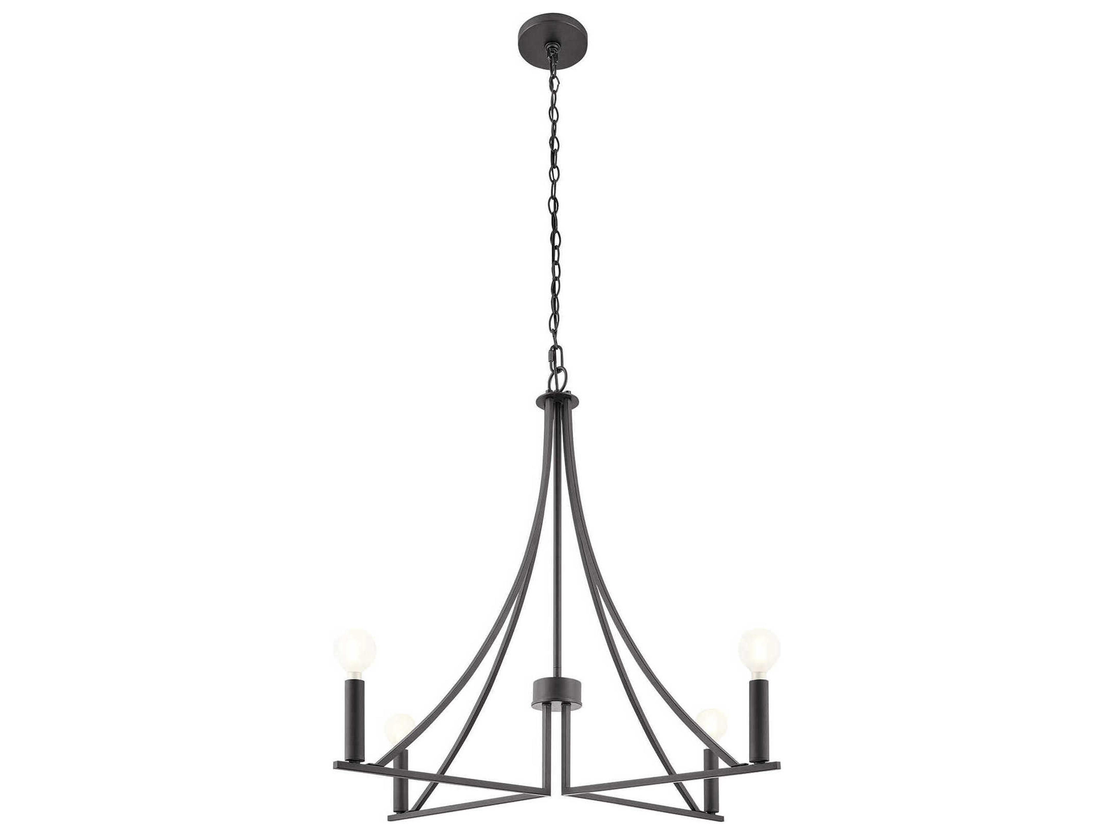 Savoy House Meridian 4-Light Matte Black Chandelier