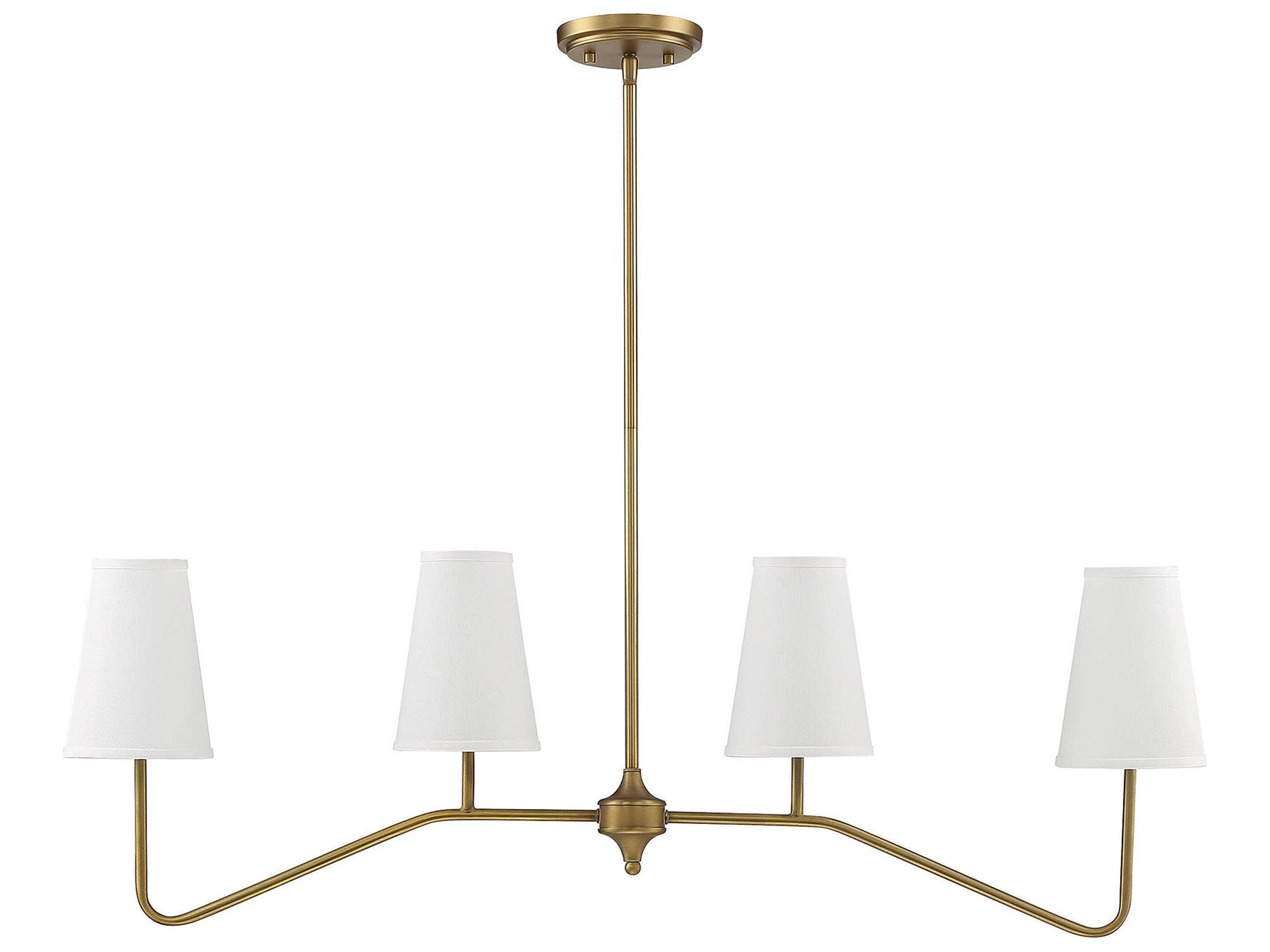 Savoy House Meridian 4-Light Natural Brass Island Pendant