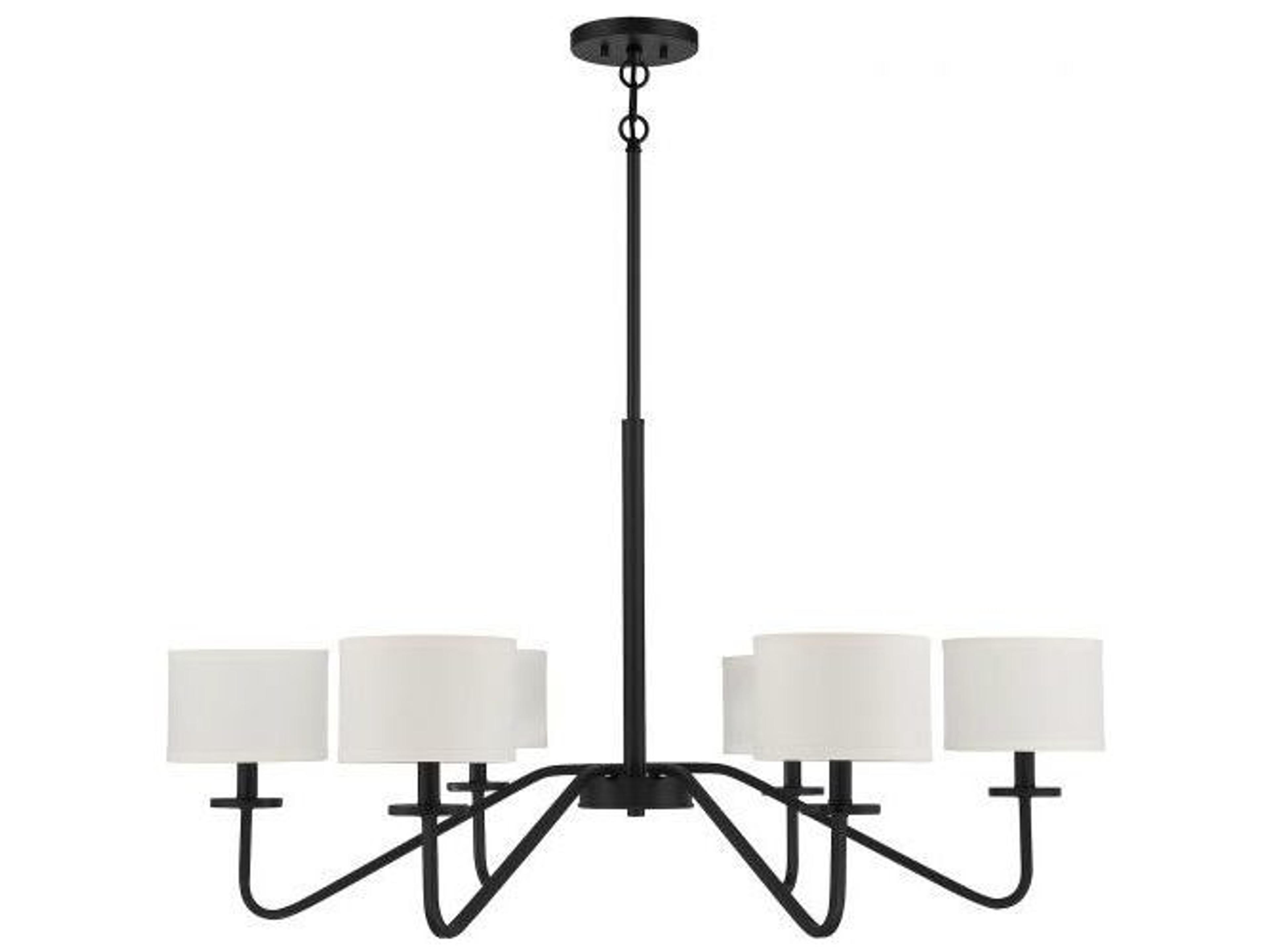 Savoy House Meridian 6-Light Matte Black Empire Chandelier