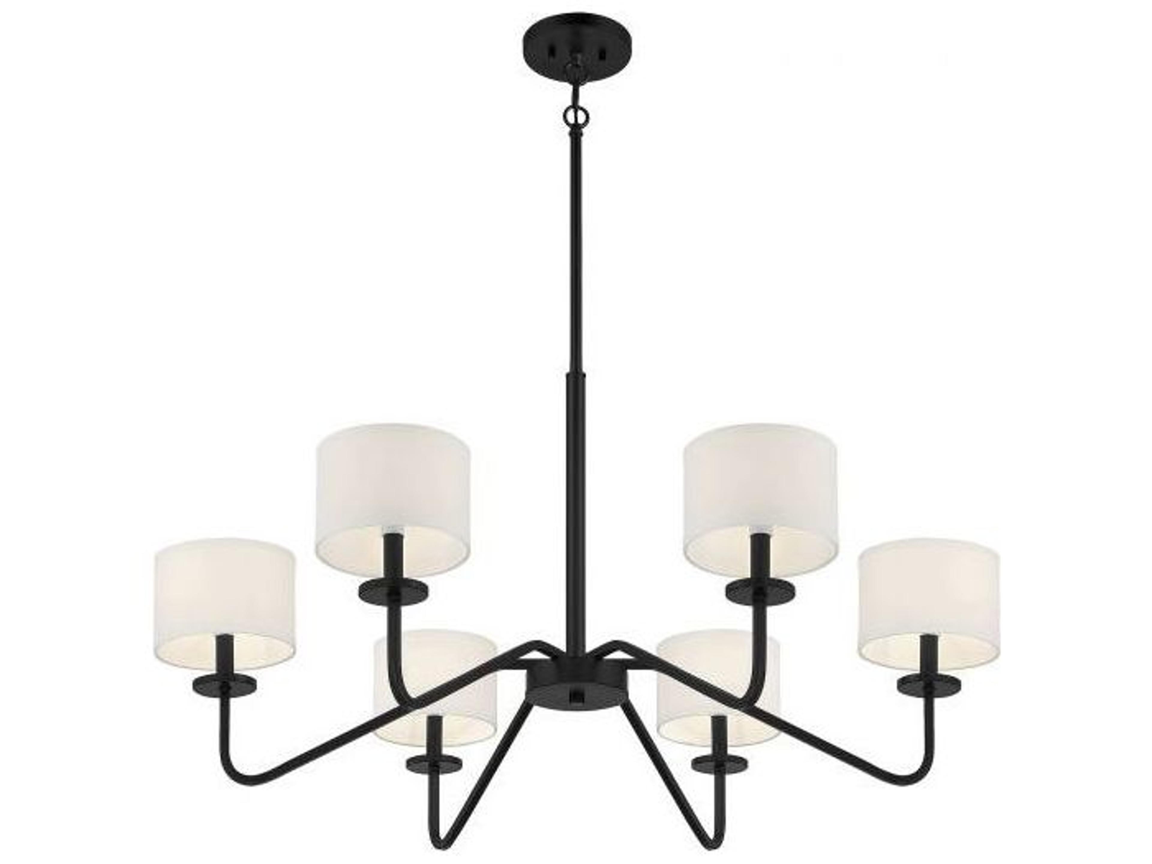 Savoy House Meridian 6-Light Matte Black Empire Chandelier