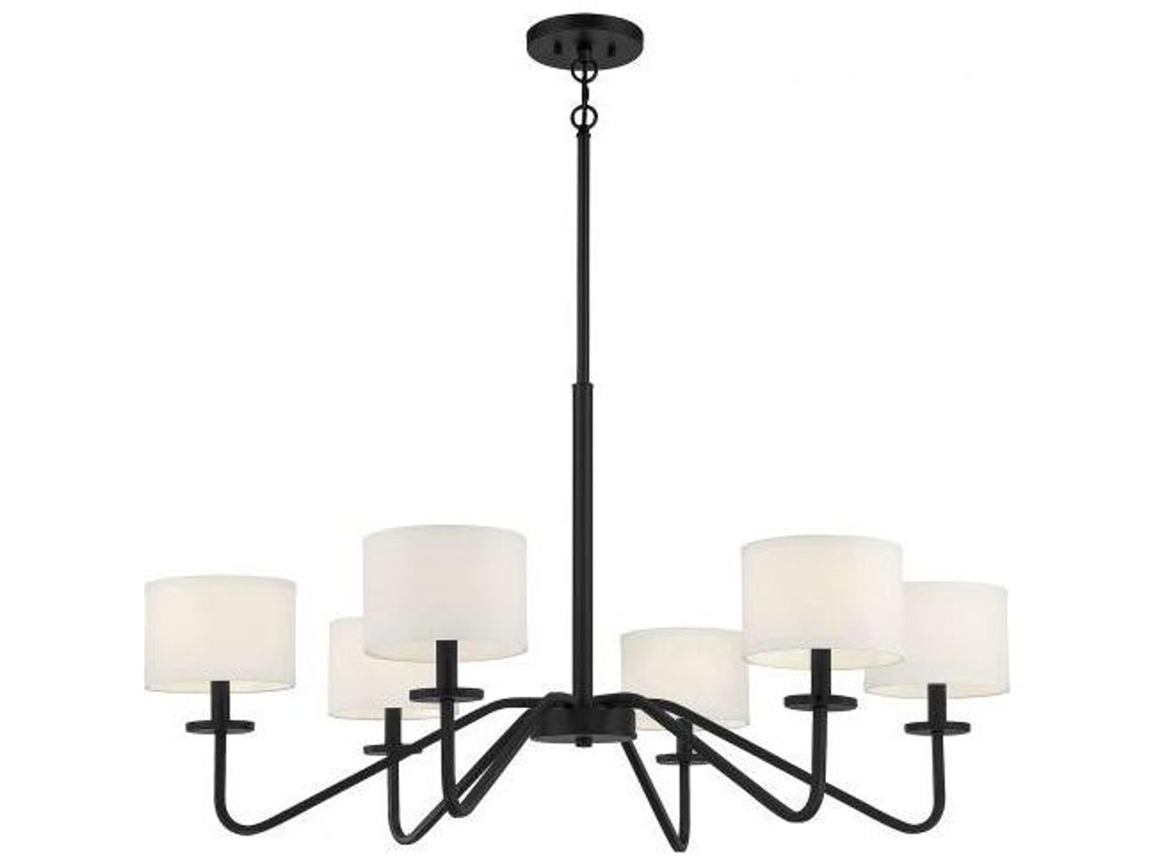 Savoy House Meridian 6-Light Matte Black Empire Chandelier