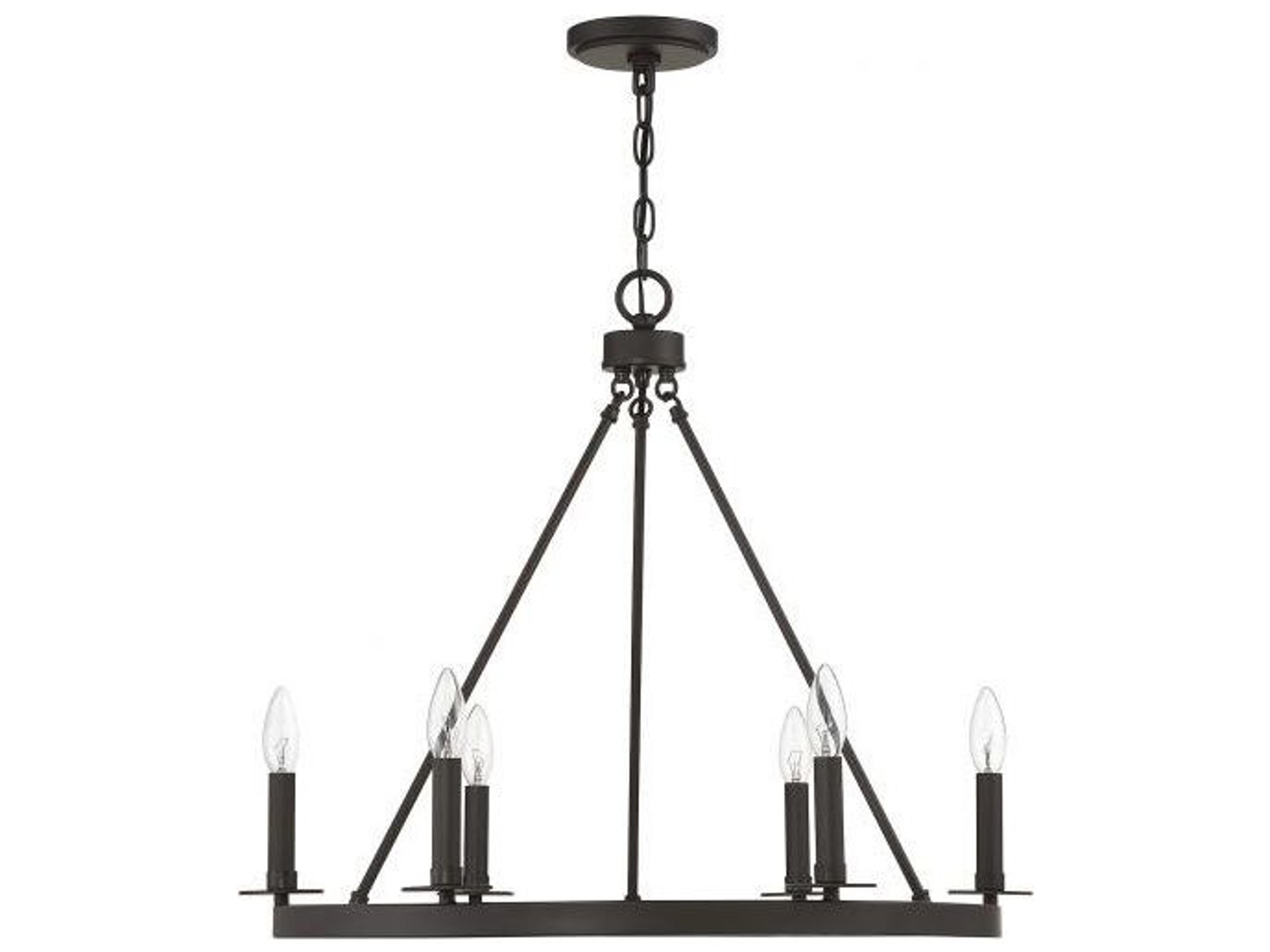 Savoy House Meridian 6-Light Oil Rubbed Bronze Candelabra Chandelier