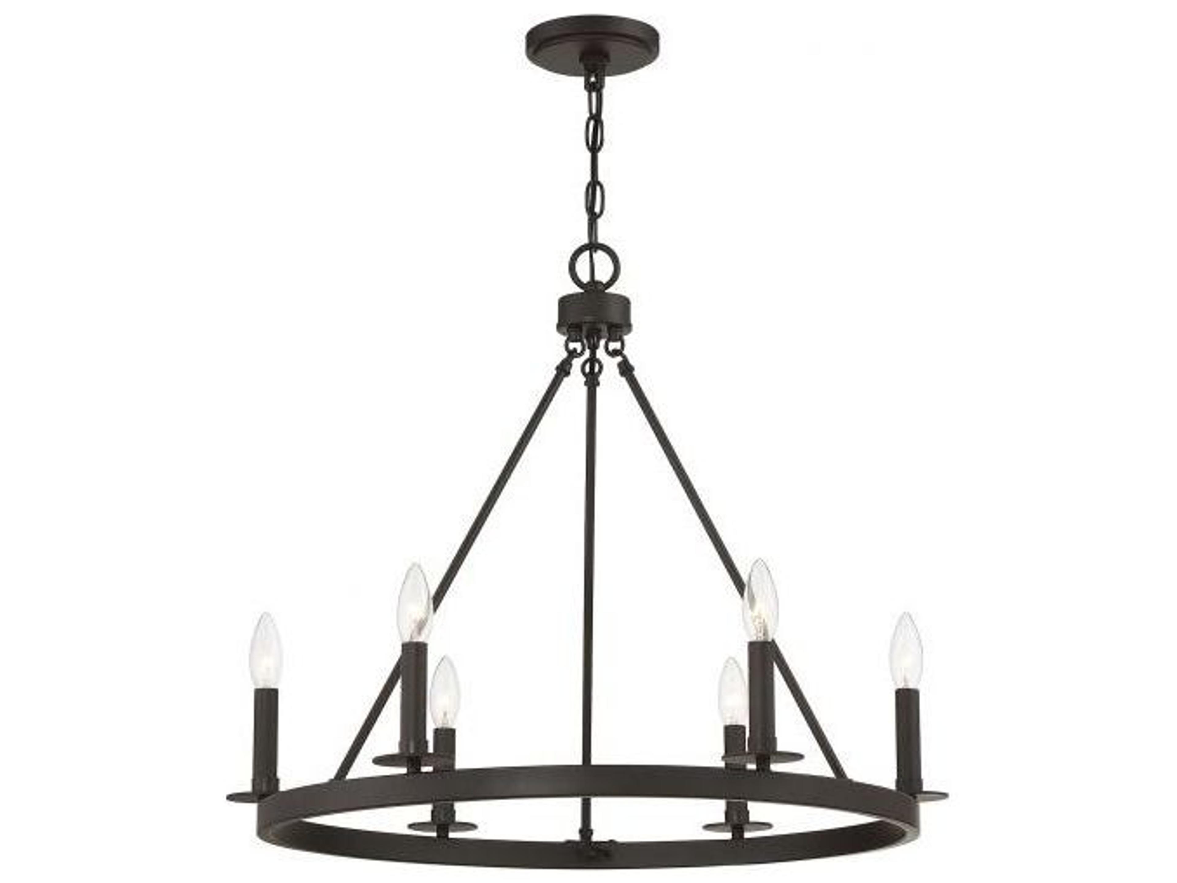 Savoy House Meridian 6-Light Oil Rubbed Bronze Candelabra Chandelier