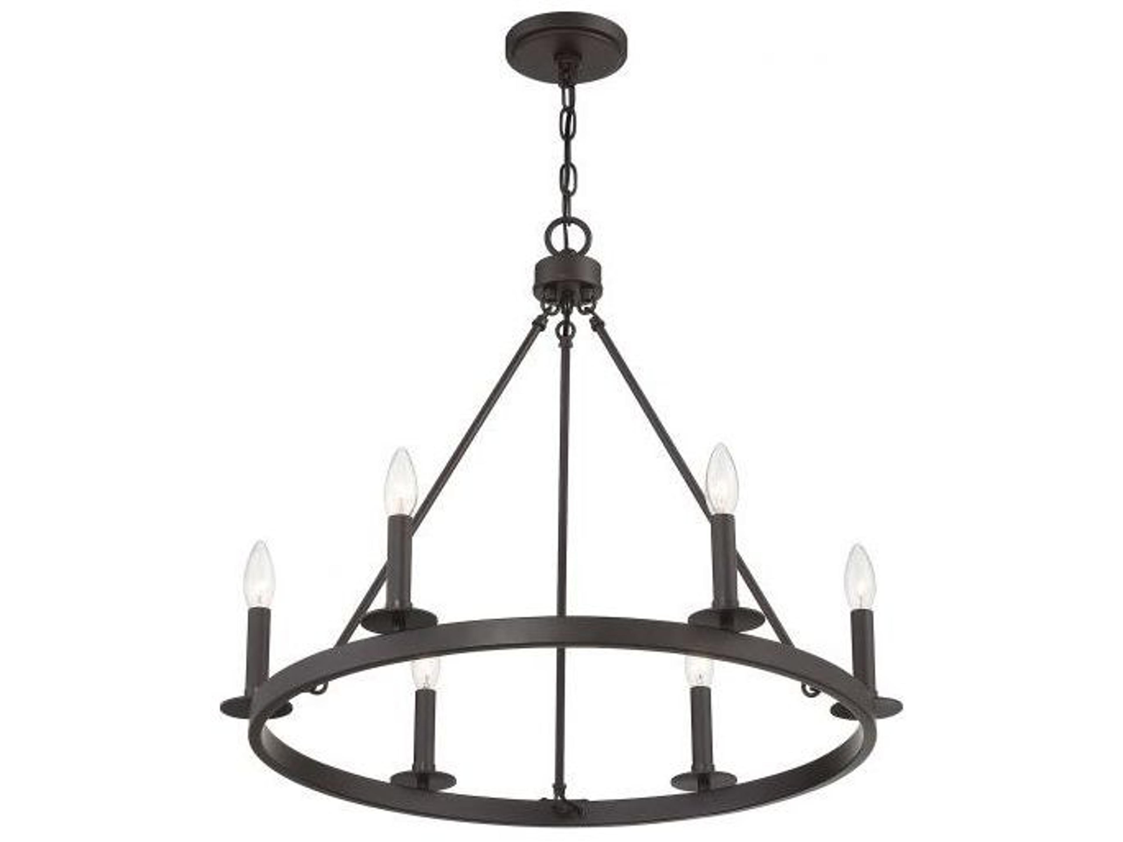 Savoy House Meridian 6-Light Oil Rubbed Bronze Candelabra Chandelier