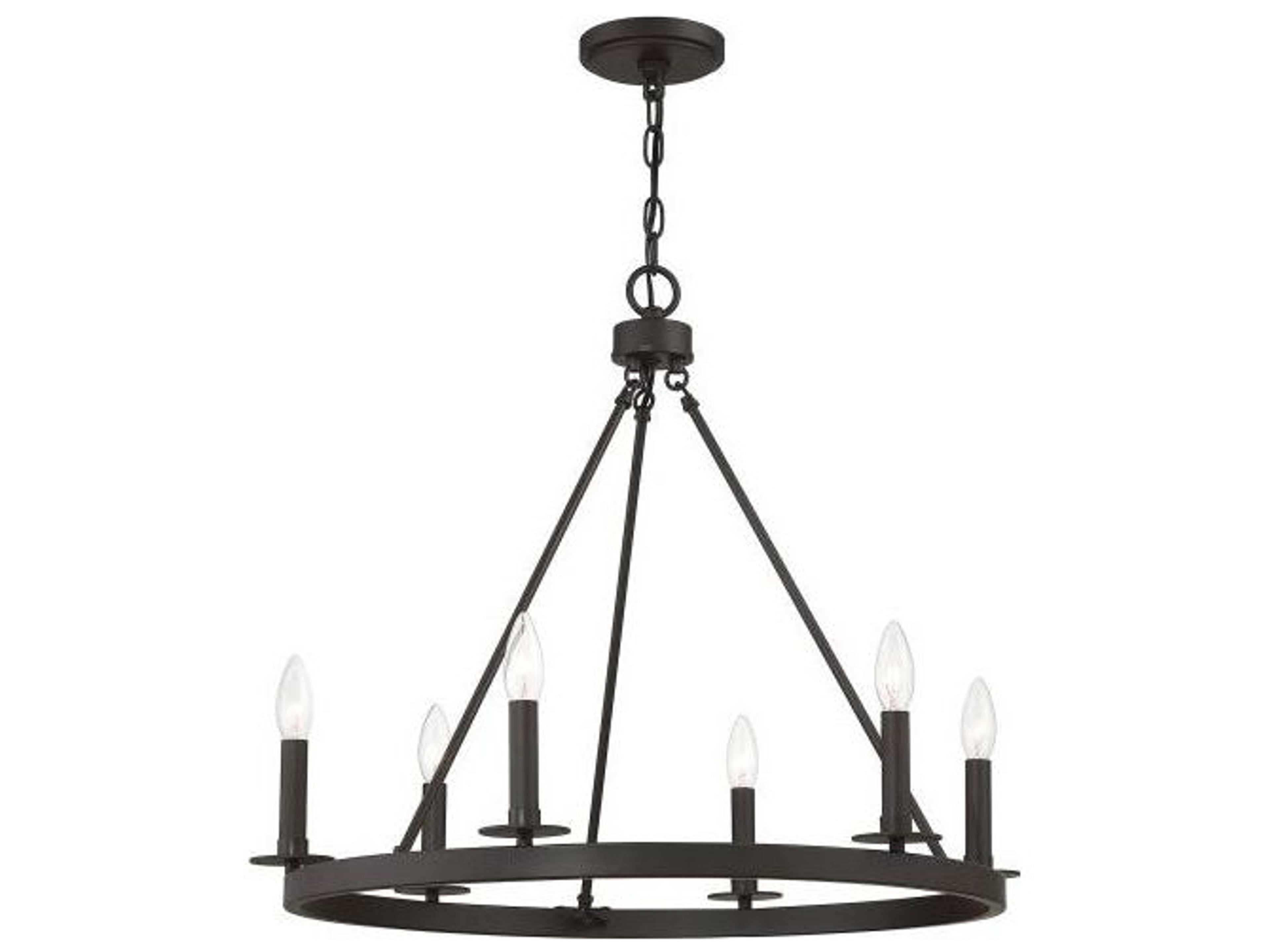 Savoy House Meridian 6-Light Oil Rubbed Bronze Candelabra Chandelier