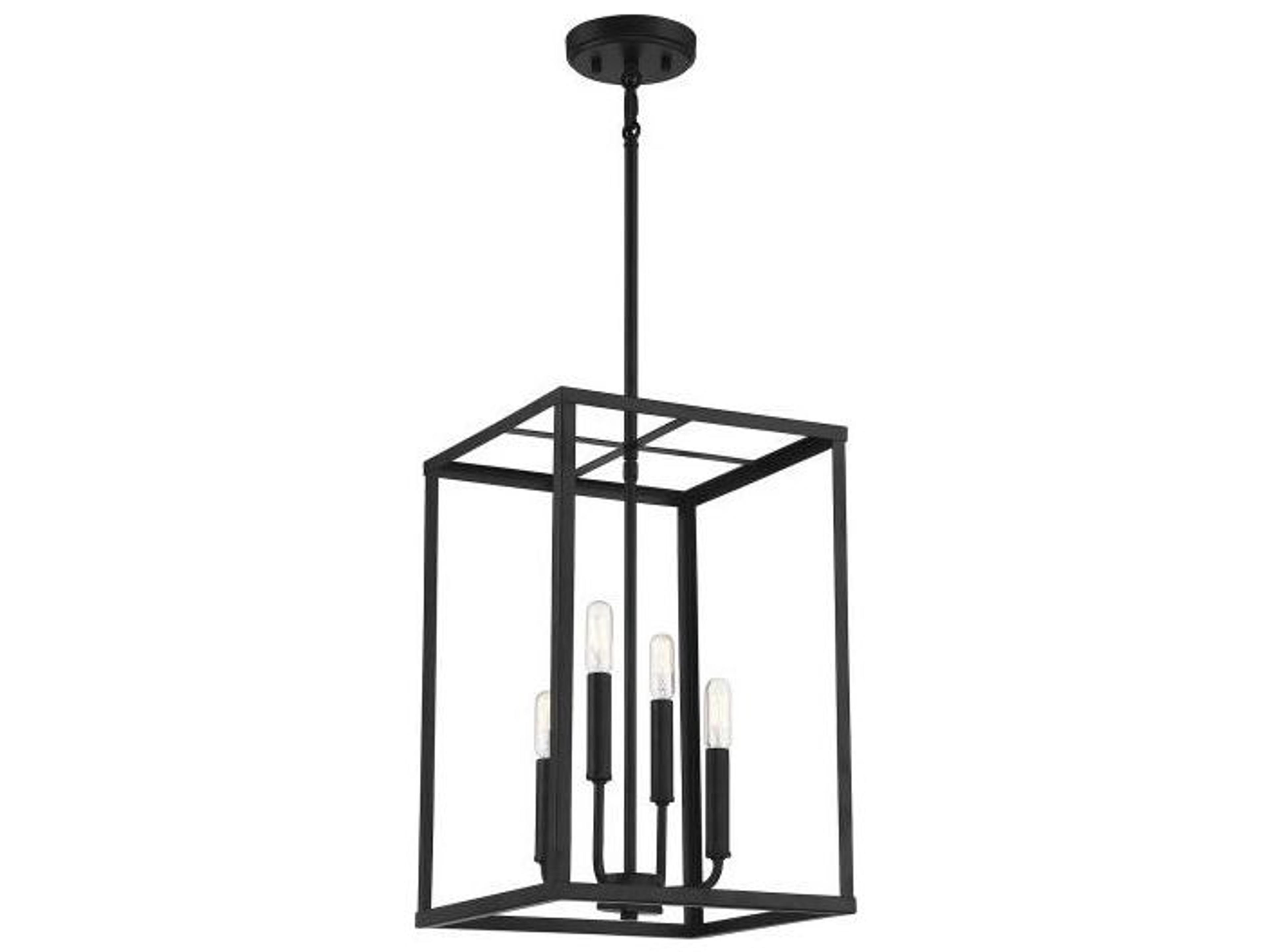 Savoy House Meridian 4-Light Matte Black Mini Pendant