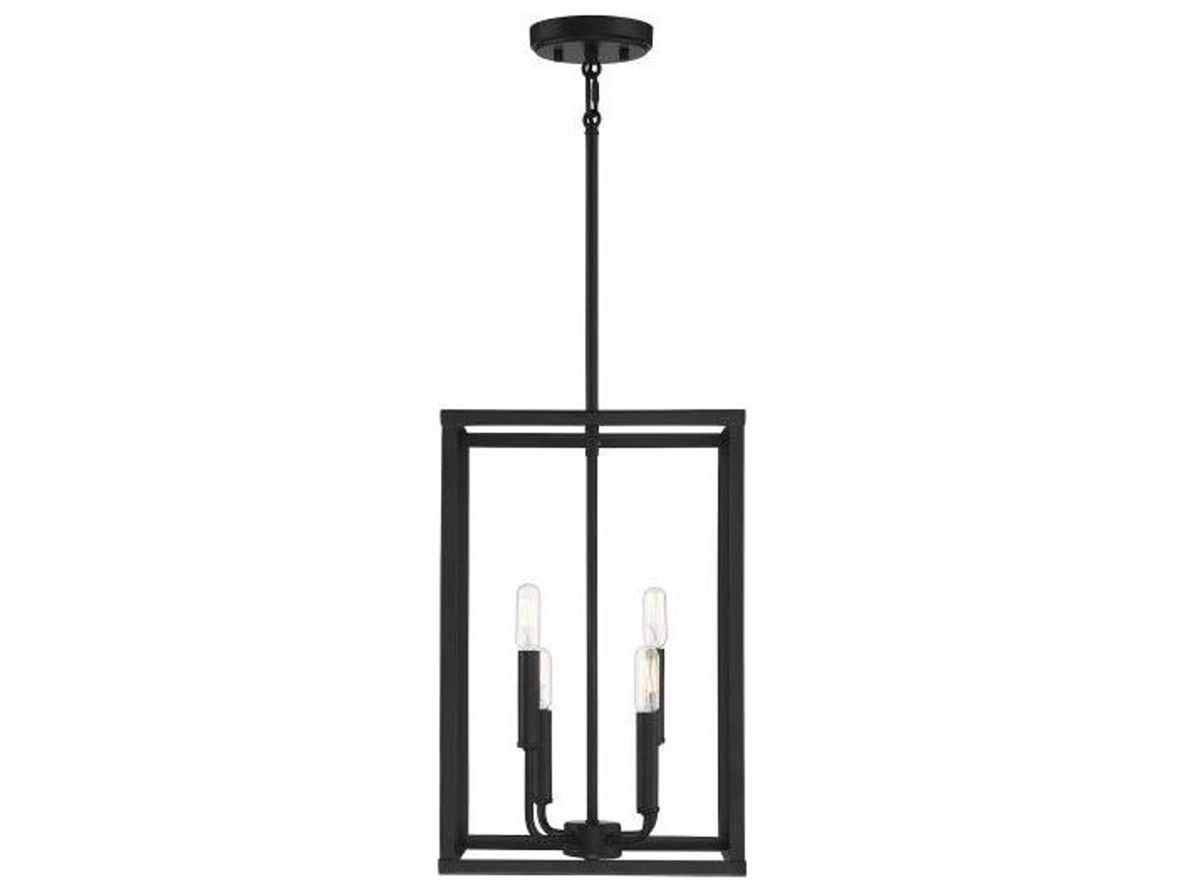 Savoy House Meridian 4-Light Matte Black Mini Pendant
