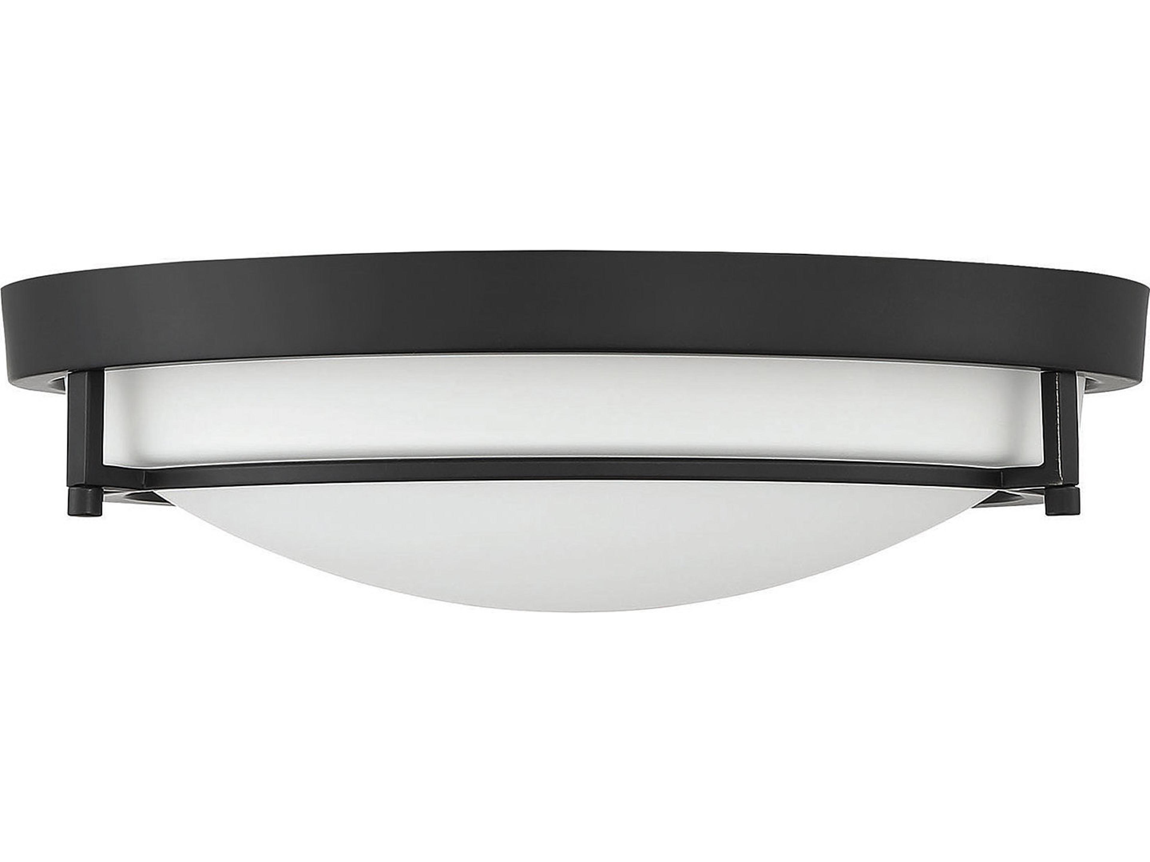 Savoy House Meridian 2-Light Matte Black Glass Bowl Geometric Flush Mount