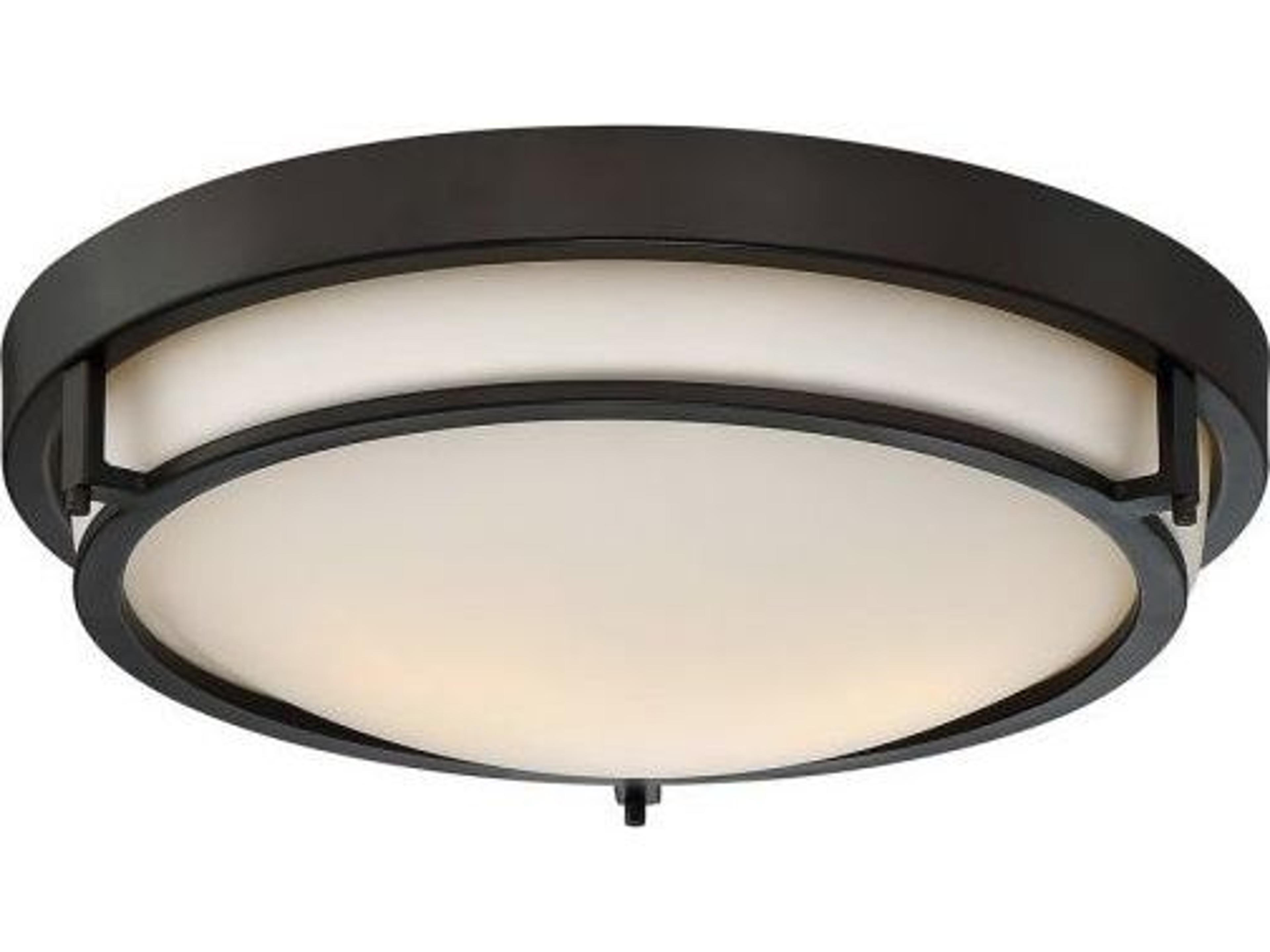 Savoy House Meridian 2-Light Oil Rubbed Bronze Glass Bowl Geometric Flush Mount
