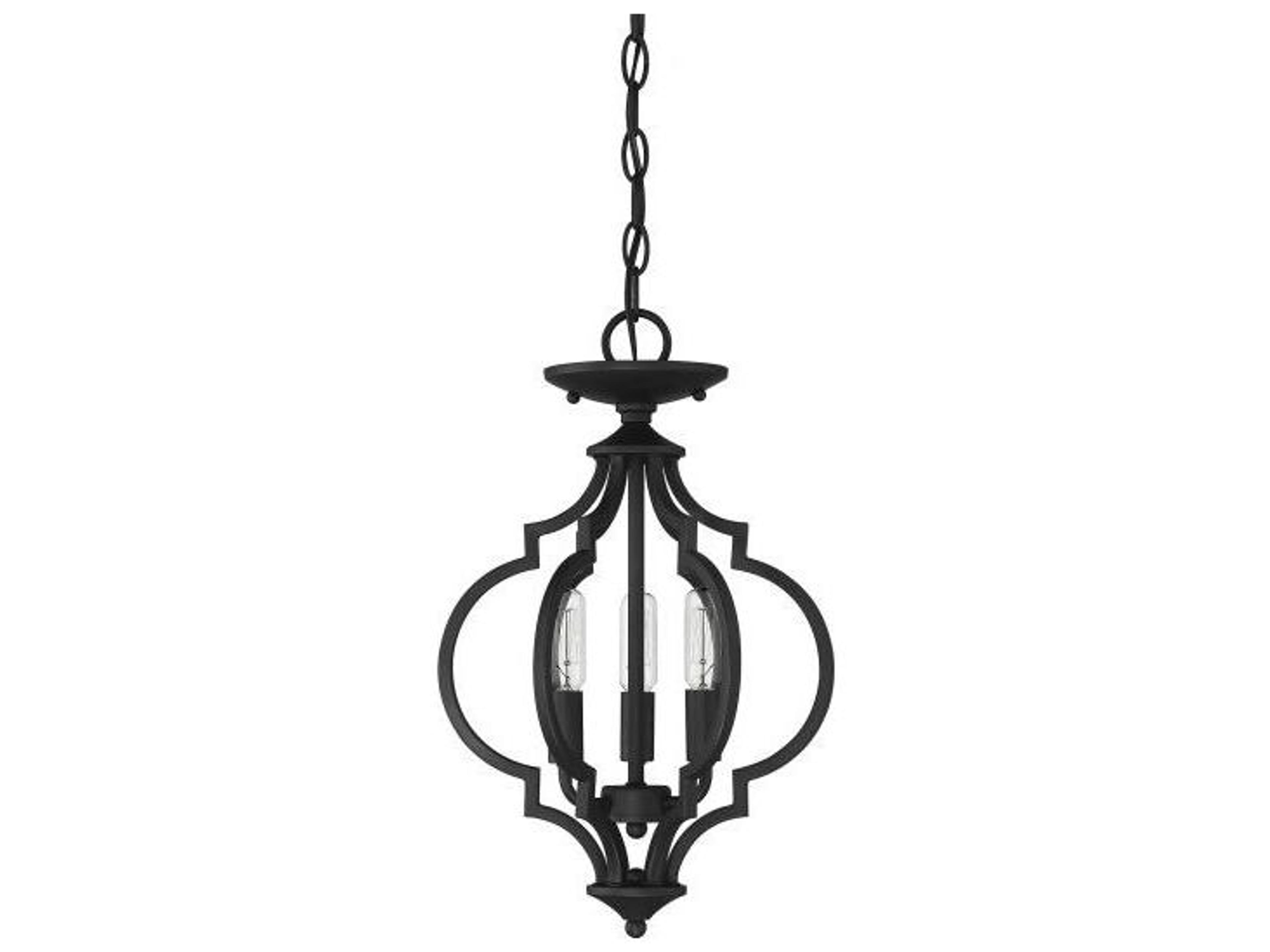 Savoy House Meridian 3-Light Matte Black Mini Pendant