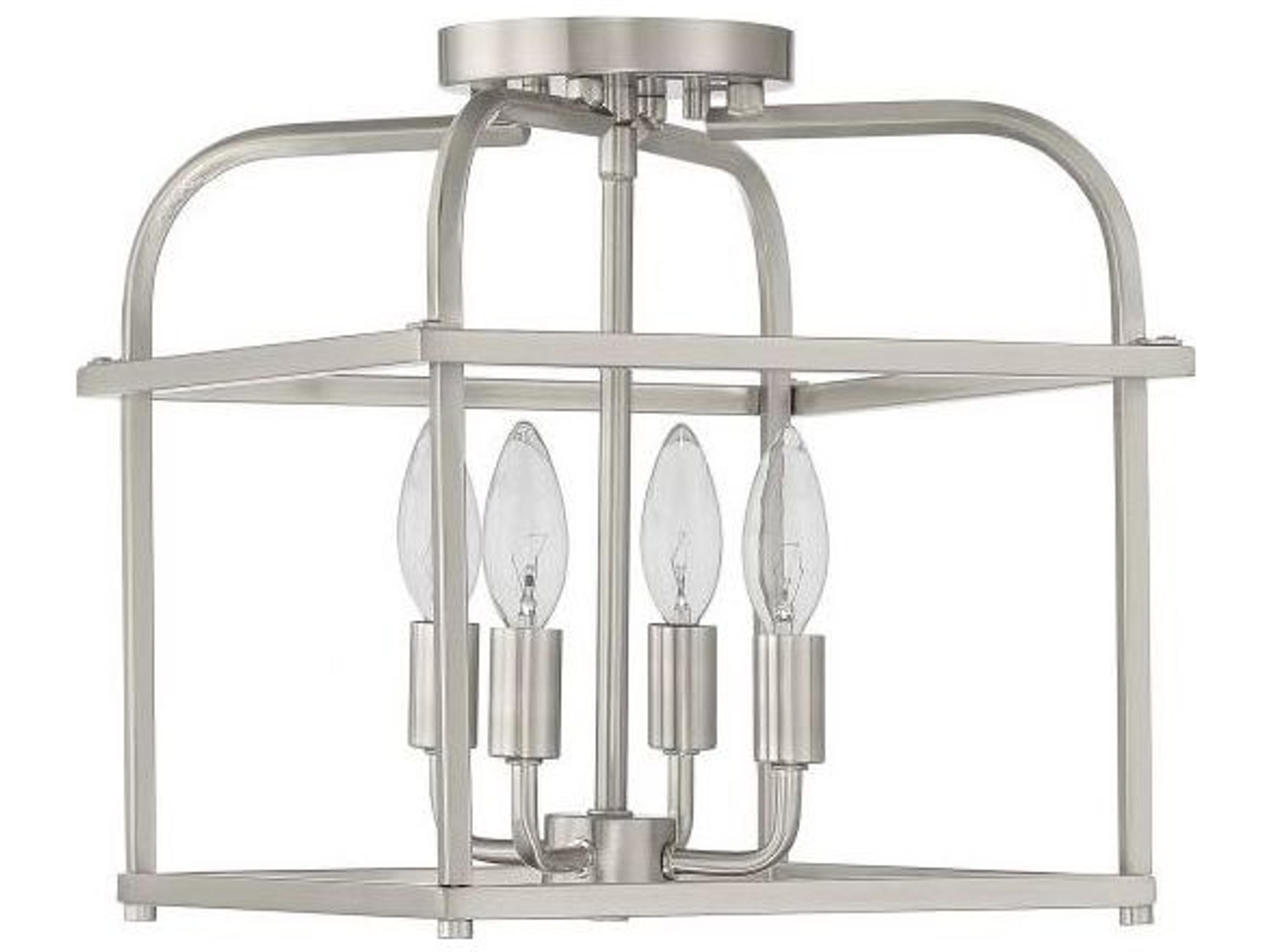 Savoy House Meridian 4-Light Brushed Nickel Semi Flush Mount