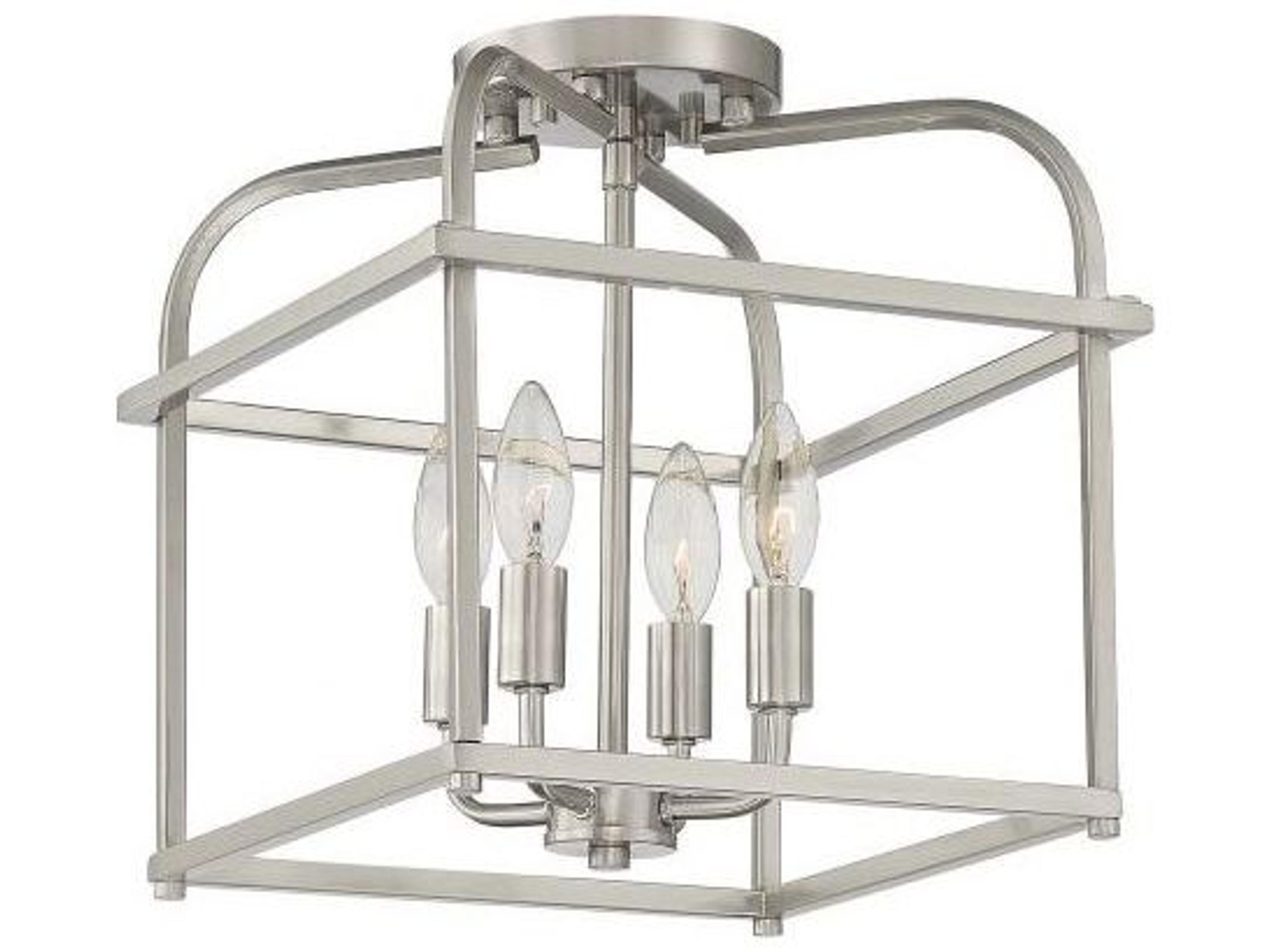 Savoy House Meridian 4-Light Brushed Nickel Semi Flush Mount