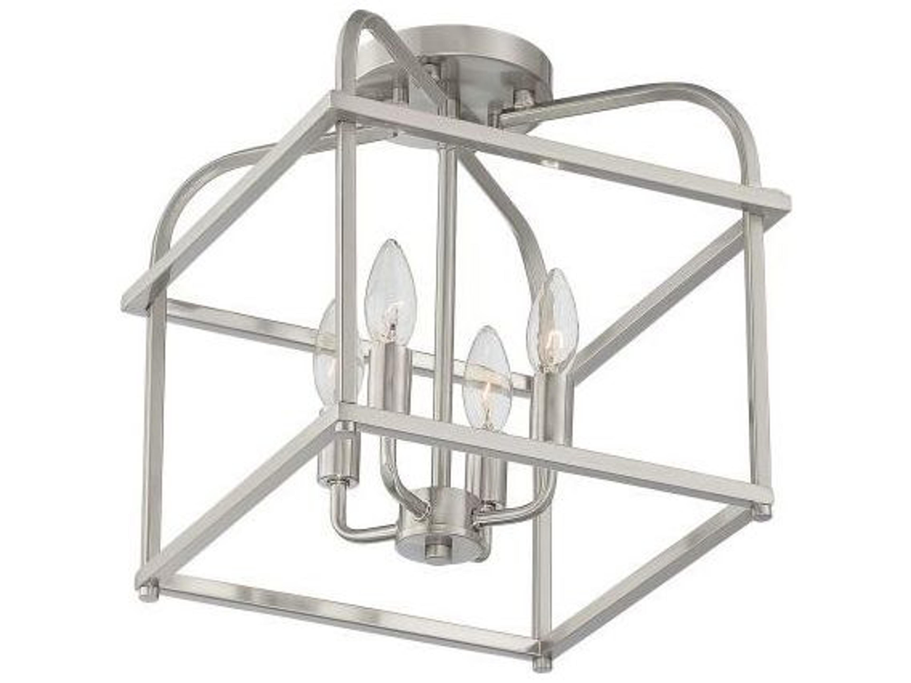Savoy House Meridian 4-Light Brushed Nickel Semi Flush Mount