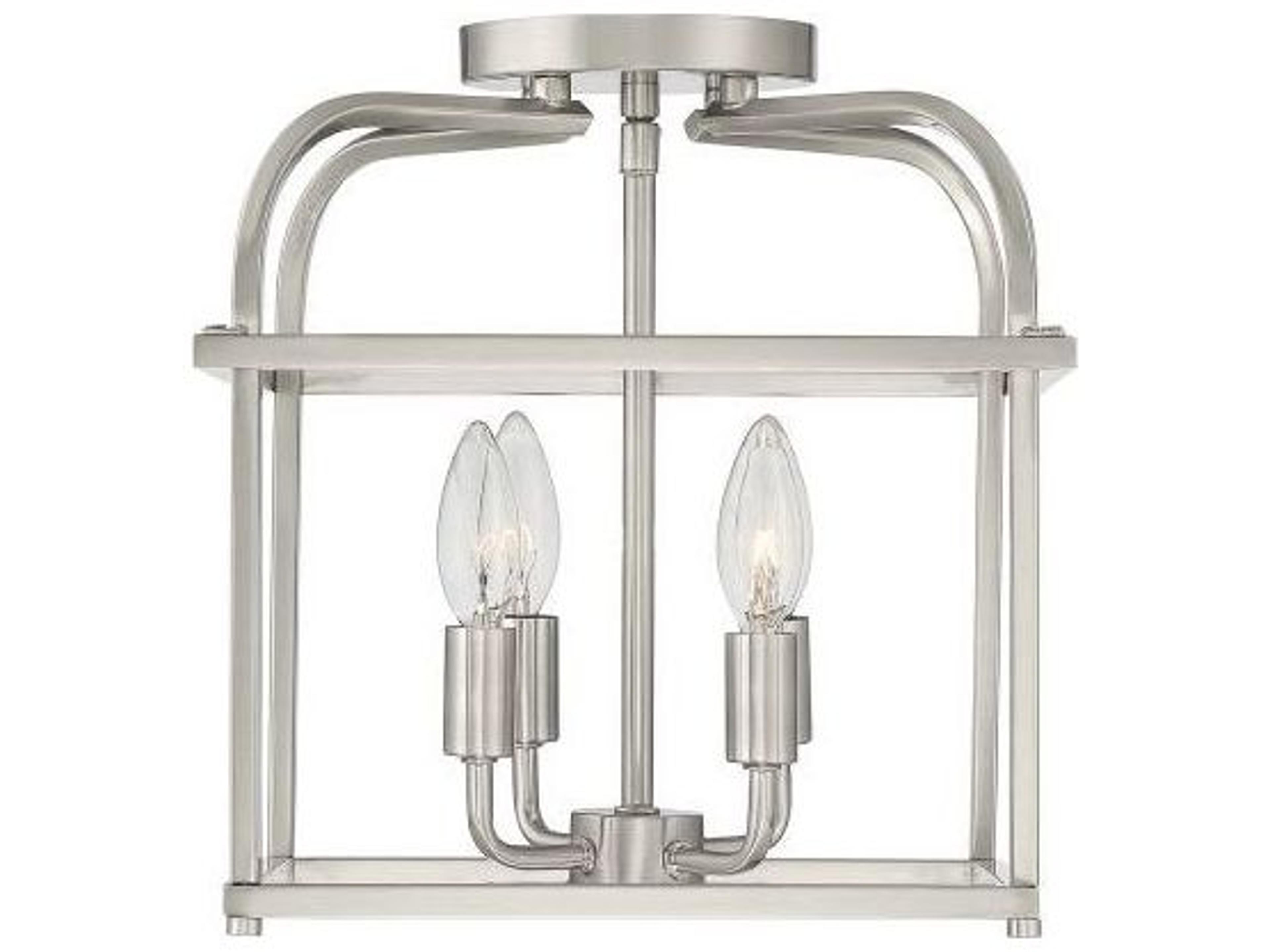 Savoy House Meridian 4-Light Brushed Nickel Semi Flush Mount