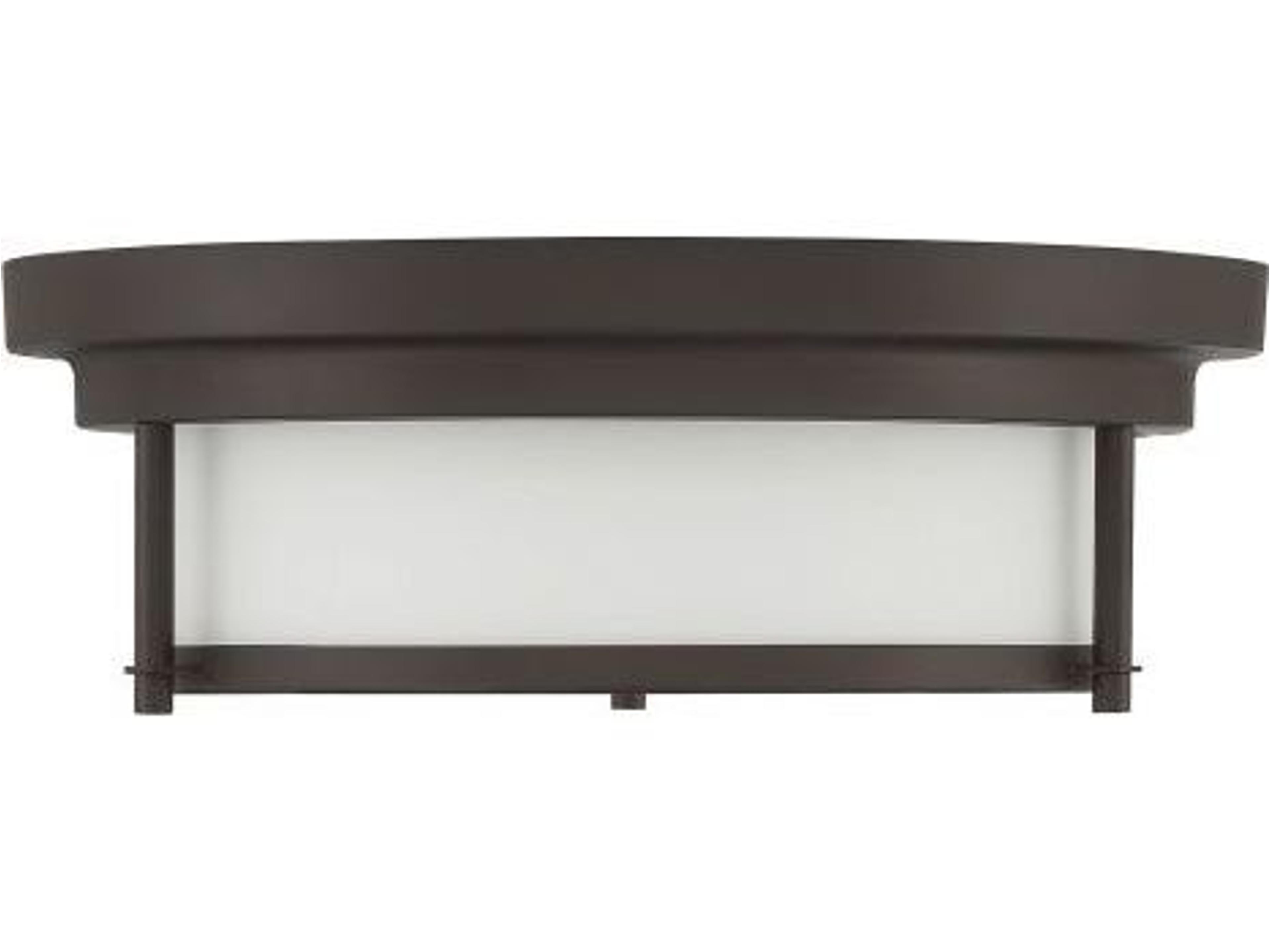 Savoy House Meridian 2-Light Oil Rubbed Bronze Glass Drum Flush Mount