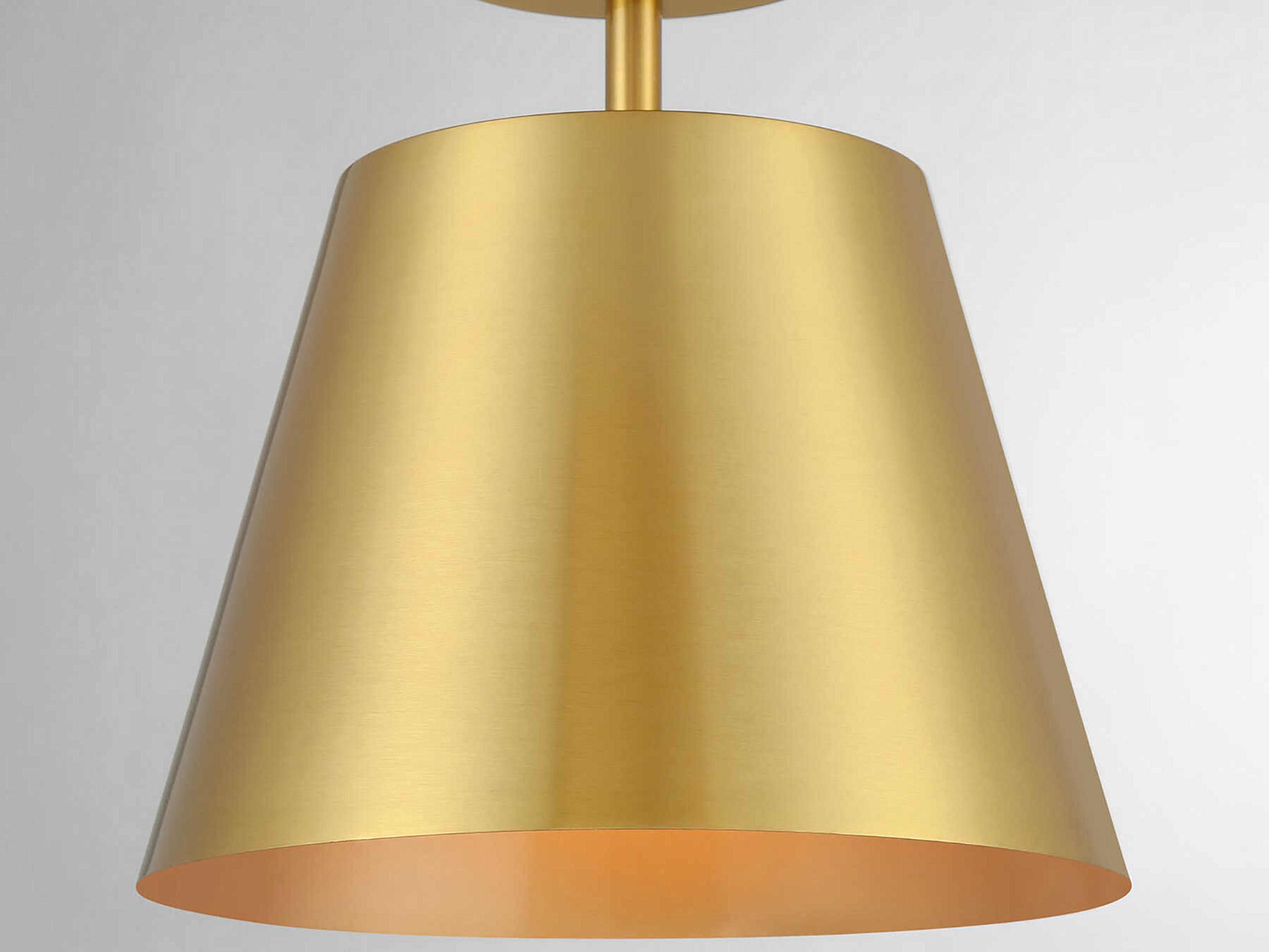 Savoy House Meridian 1-Light Natural Brass Empire Semi Flush Mount