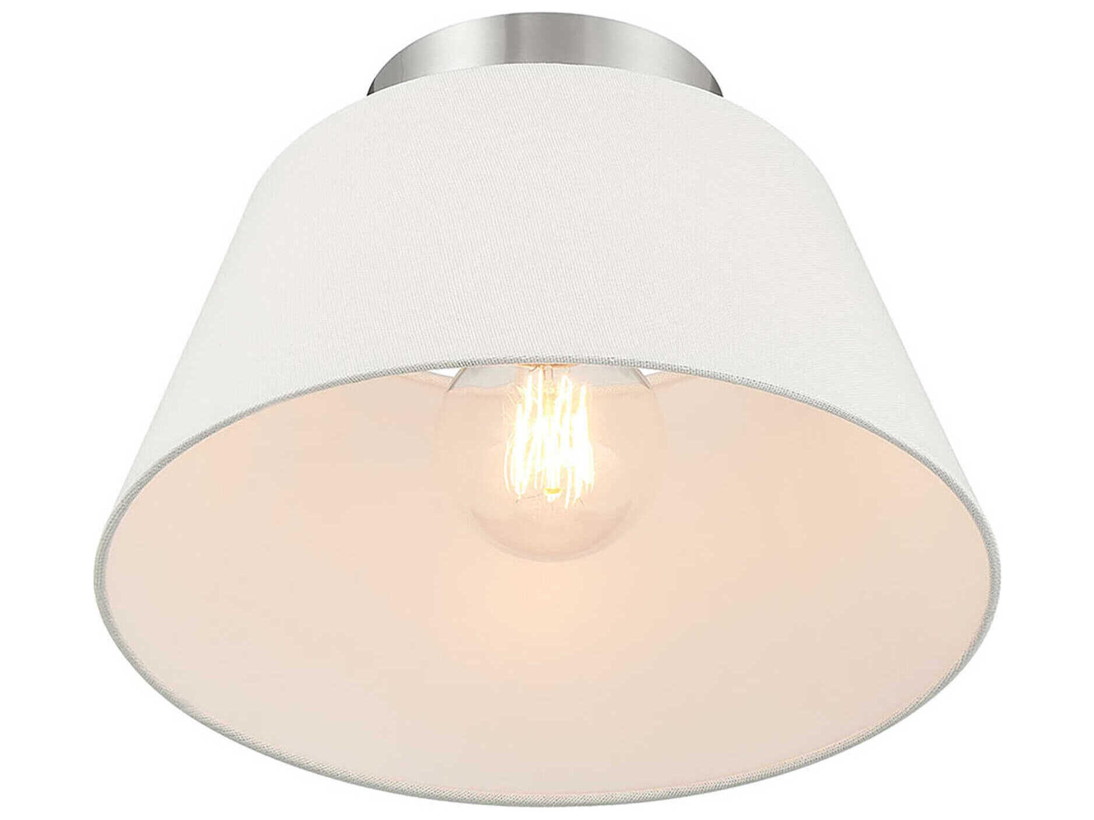 Savoy House Meridian 1-Light Brushed Nickel Empire Semi Flush Mount