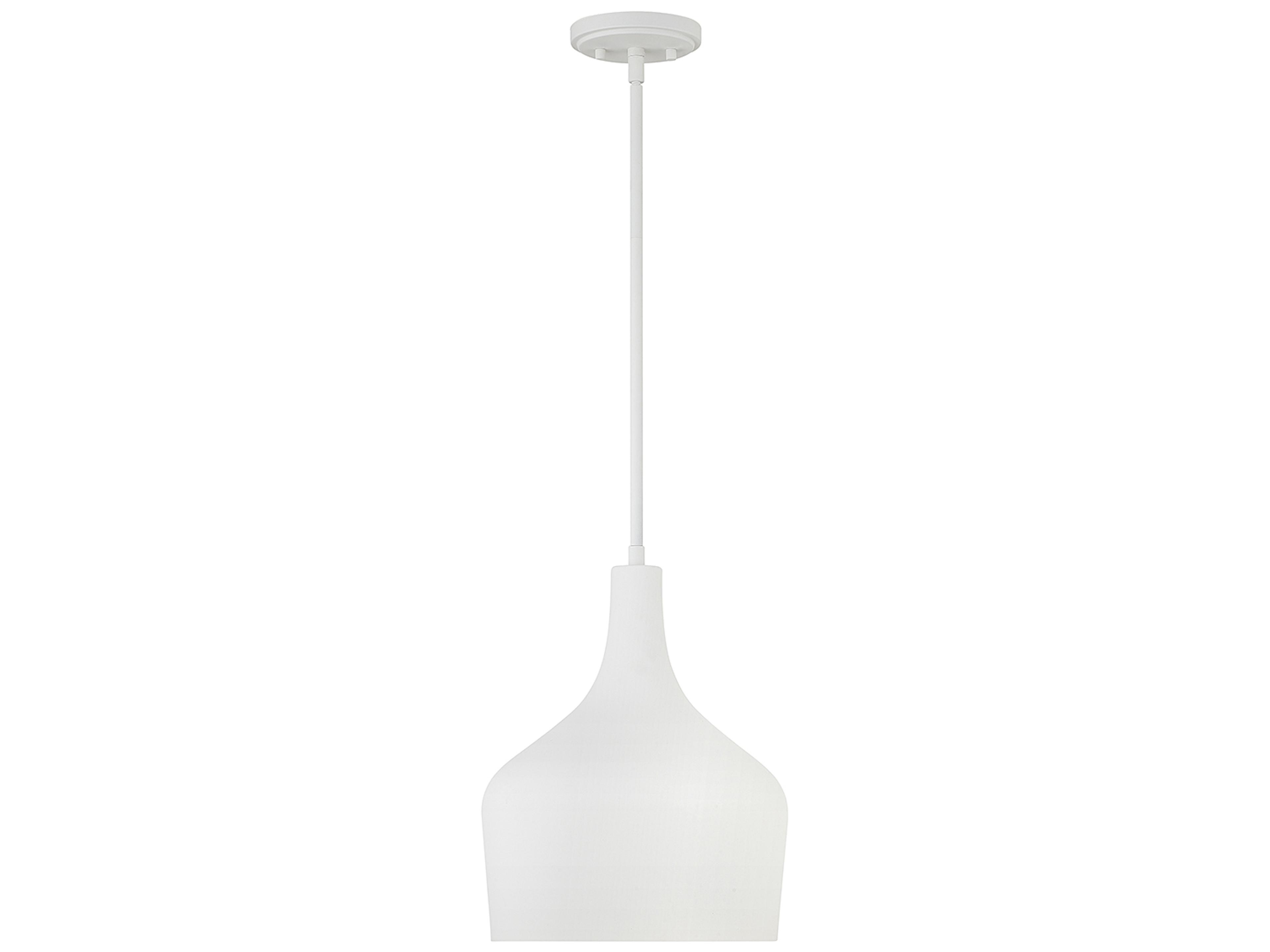 Meridian 1-Light Bisque White Bell Mini Pendant