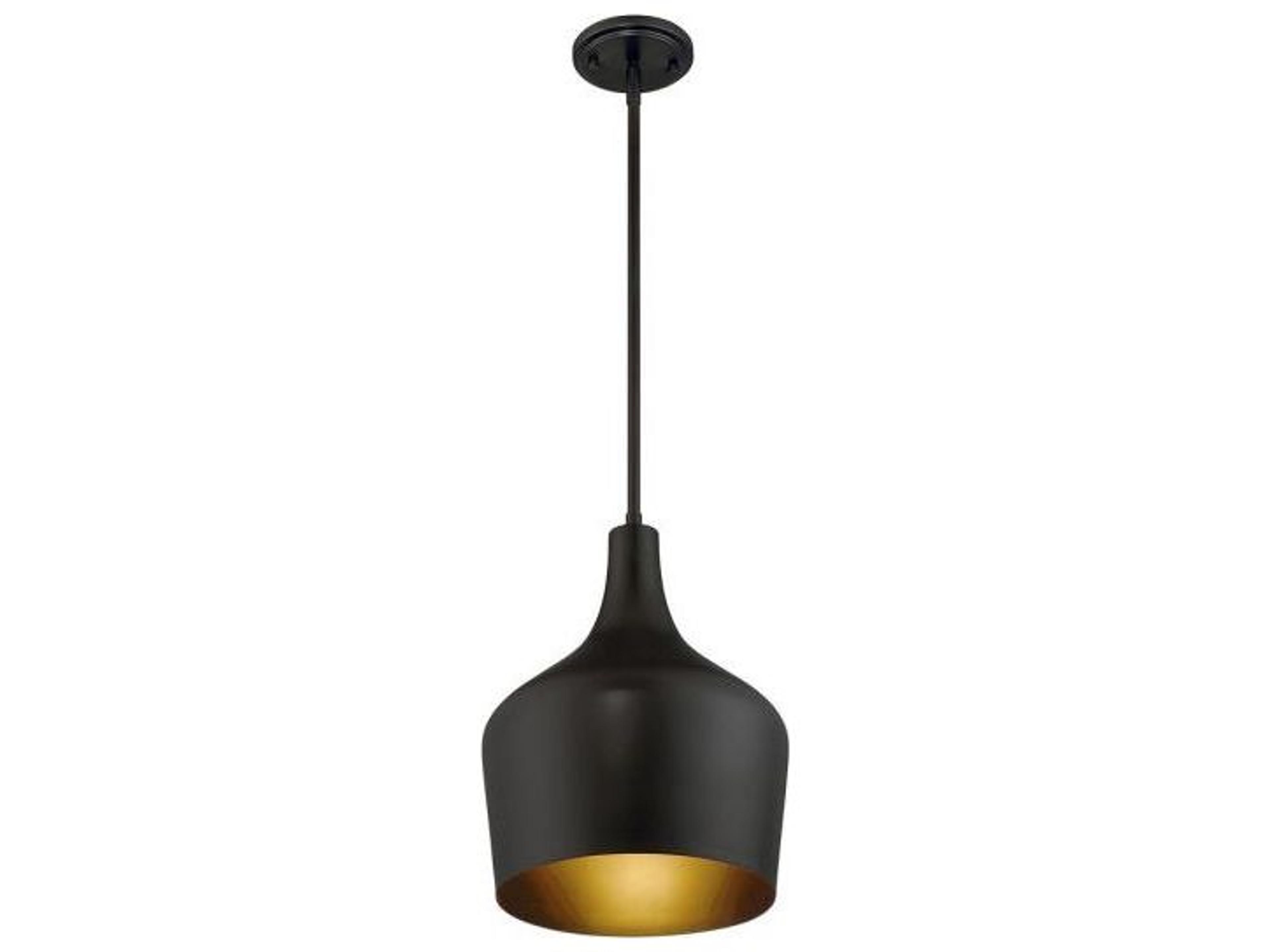 Savoy House Meridian 1-Light Oil Rubbed Bronze Bell Mini Pendant