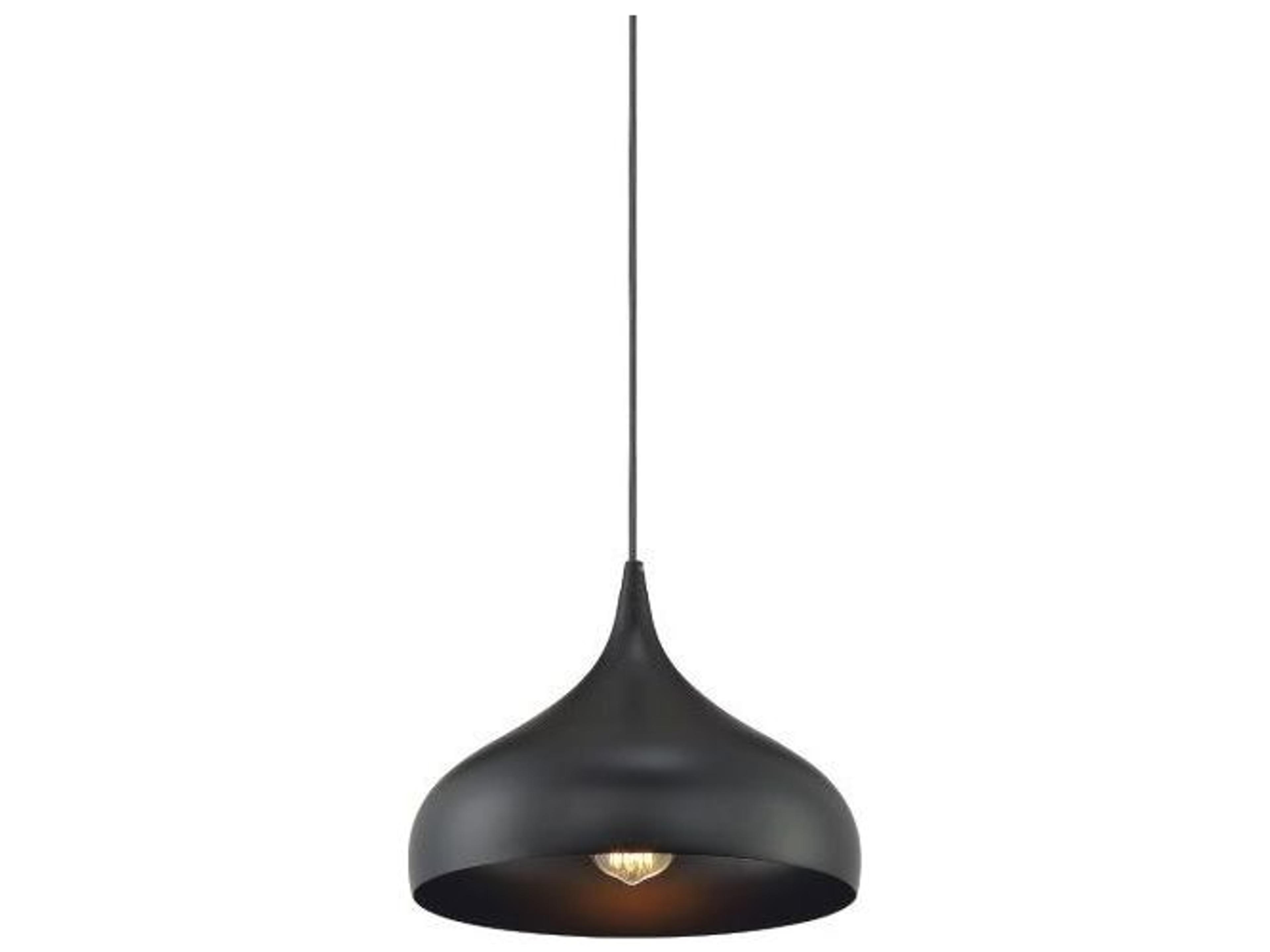 Savoy House Meridian 1-Light Matte Black Bell Mini Pendant