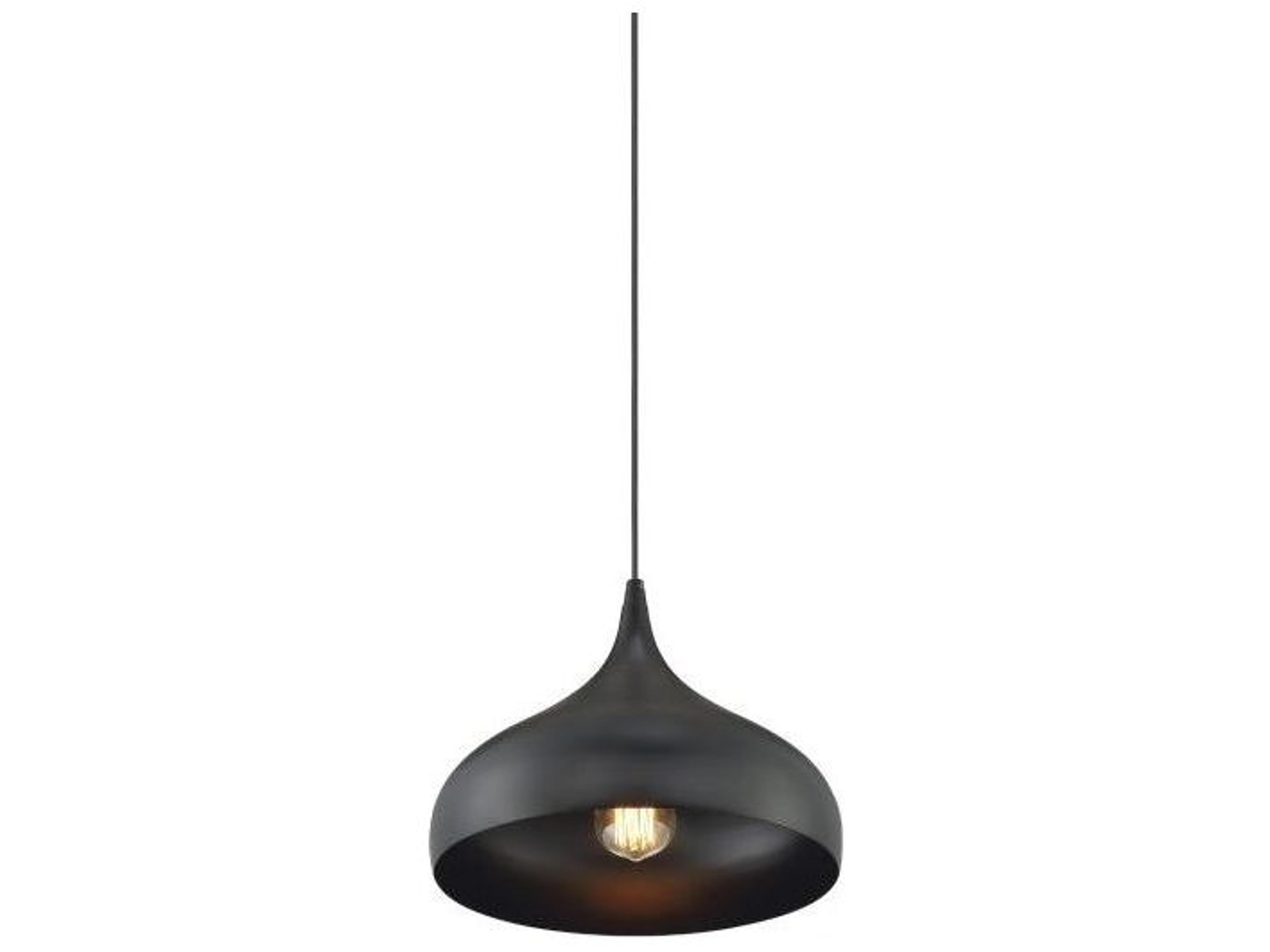 Savoy House Meridian 1-Light Matte Black Bell Mini Pendant